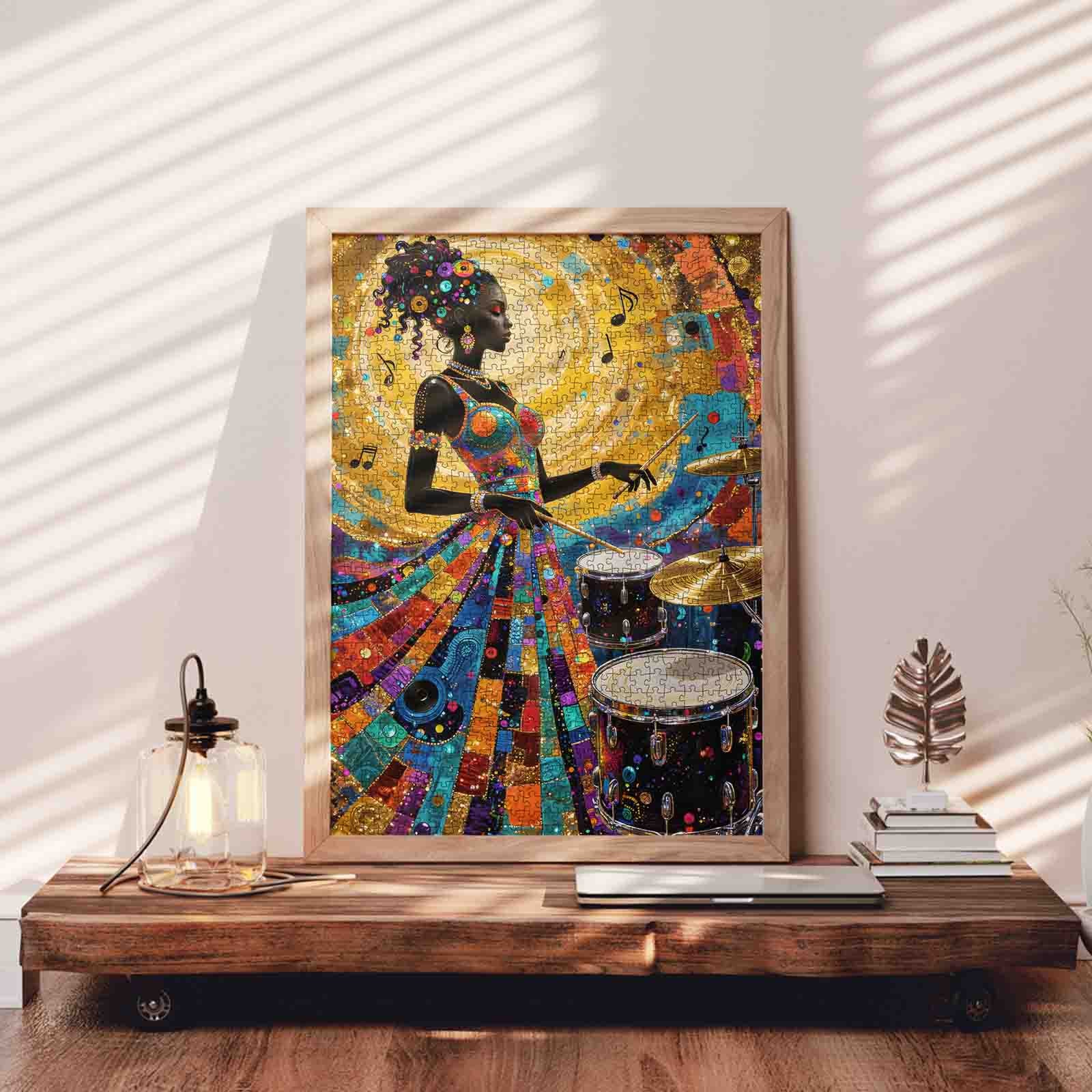 tucocoo-jigsaw-rhythm-of-color-jazz-drummer-puzzle-1000-teile image 3