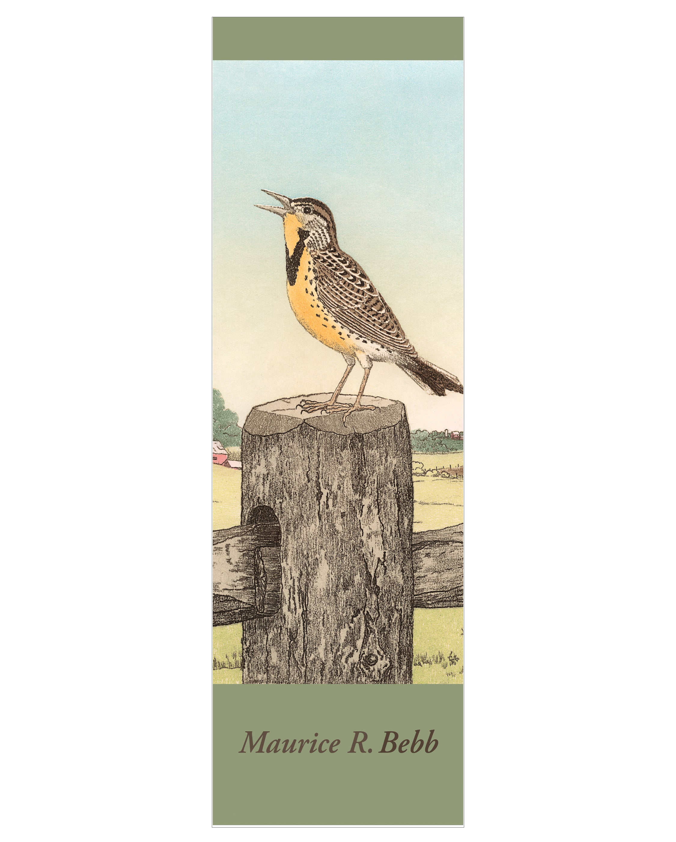 pomegranate-maurice-bebb-meadowlark-lesezeichen-vogel image 1
