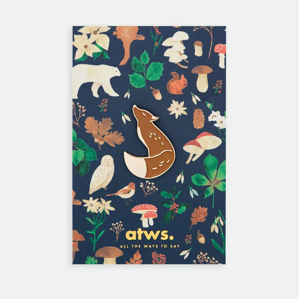 all-the-ways-to-say-pins-brown-fox-pin-emaille-vergoldet image 1