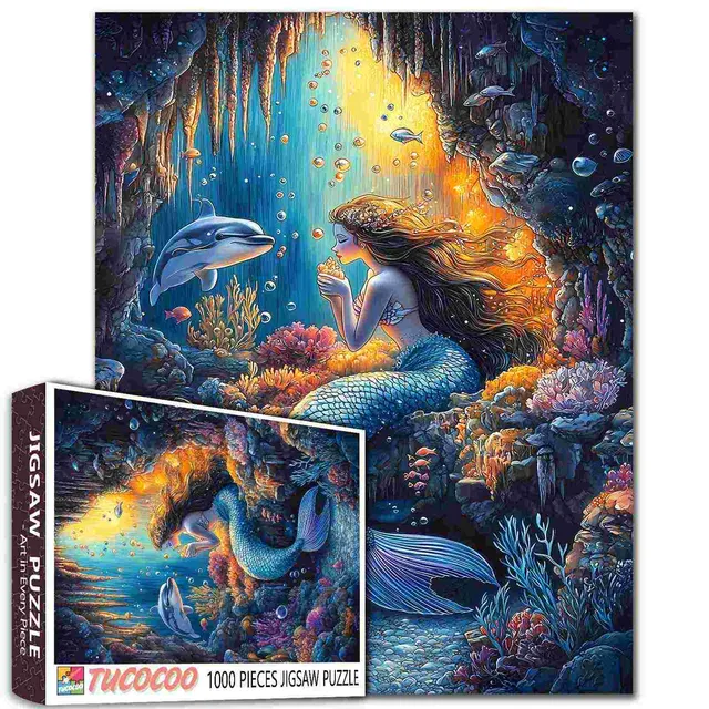 tucocoo-mermaid-coral-reef-puzzle-1000-teile-meerjungfrau image 1