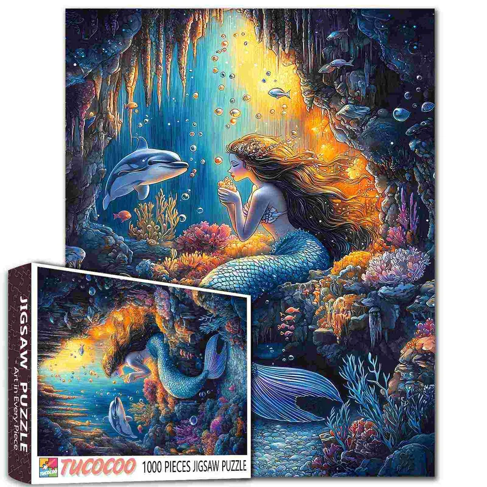 tucocoo-mermaid-coral-reef-puzzle-1000-teile-meerjungfrau image 1