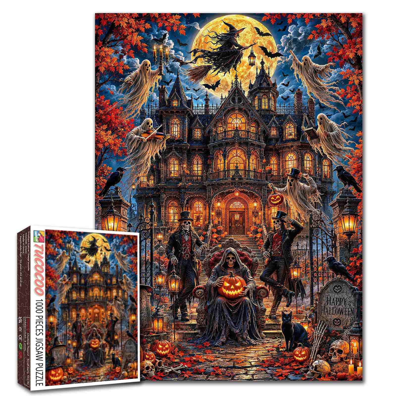 tucocoo-jigsaw-puzzles-haunted-mansion-puzzle-1000-teile-halloween image 1