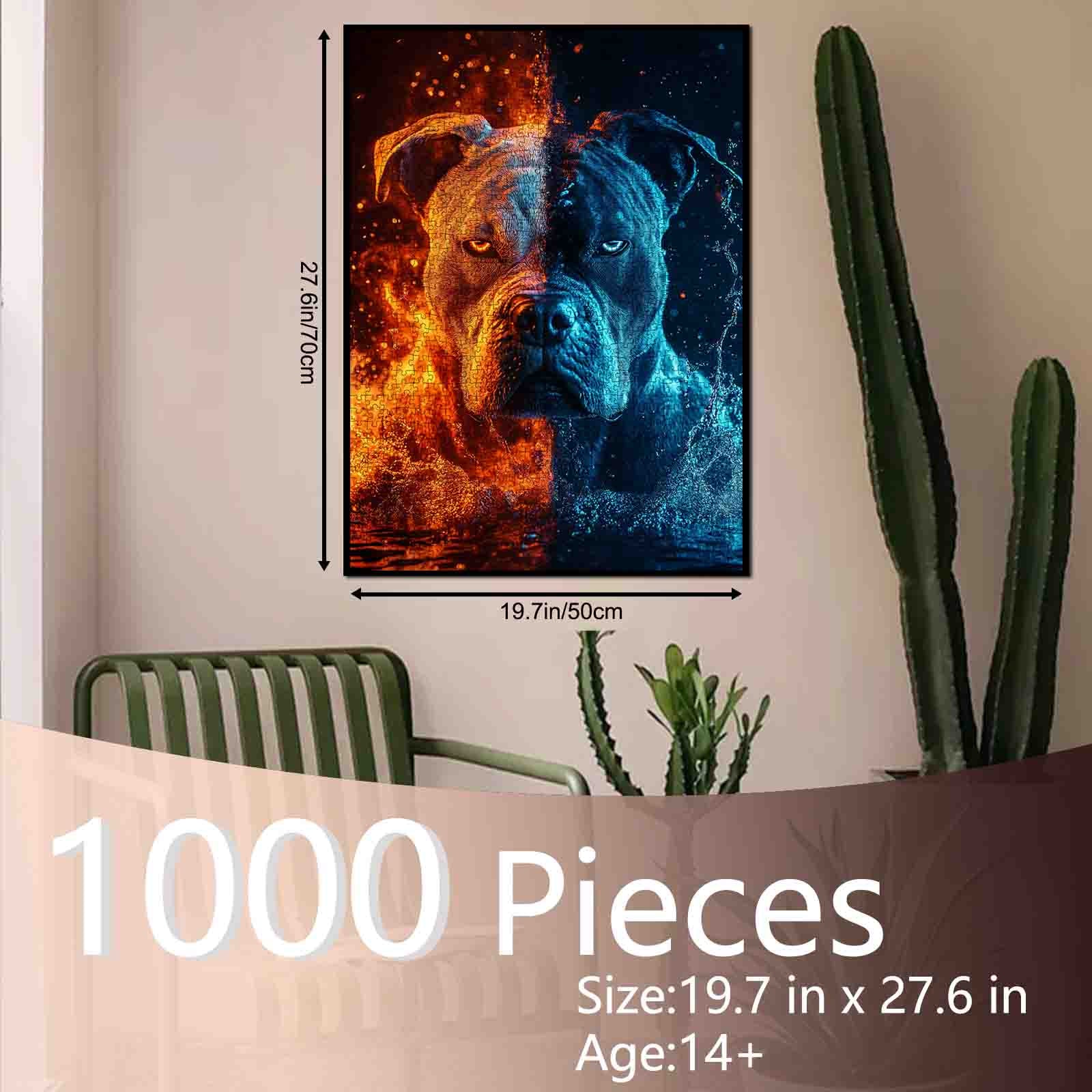 tucocoo-fire-and-ice-pitbull-puzzle-1000-teile-hund image 5
