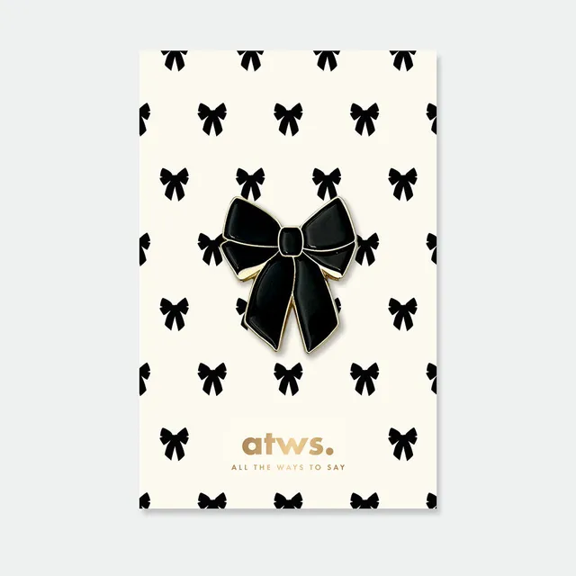 all-the-ways-to-say-black-bow-pin-schleife-emaille-schwarz image 1