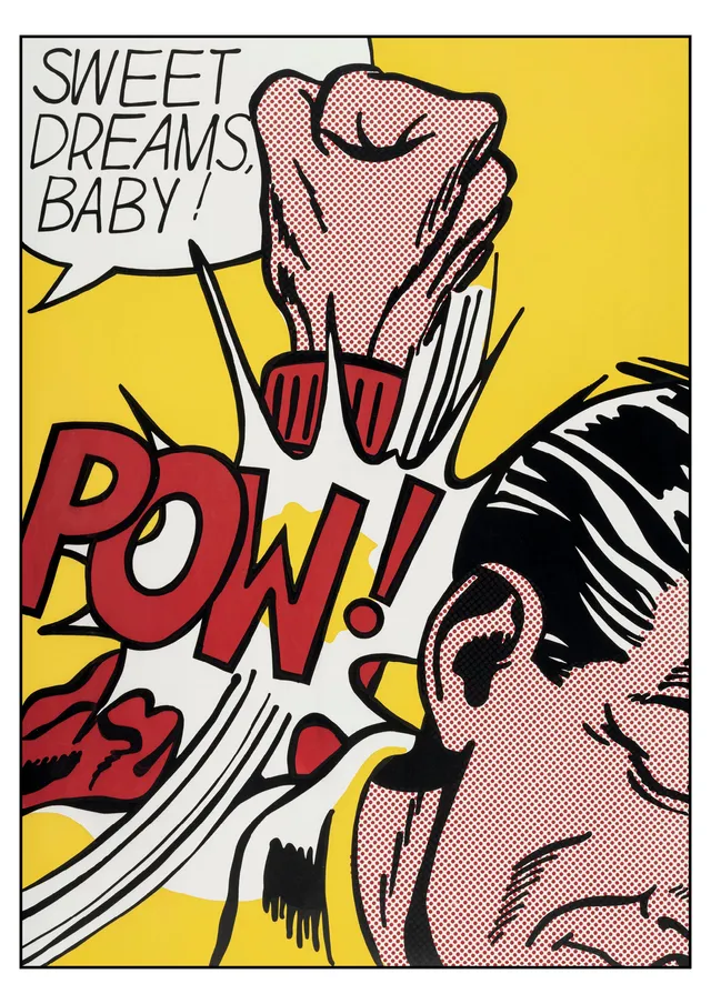 pomegranate-roy-lichtenstein-sweet-dreams-baby-postkarte image 1
