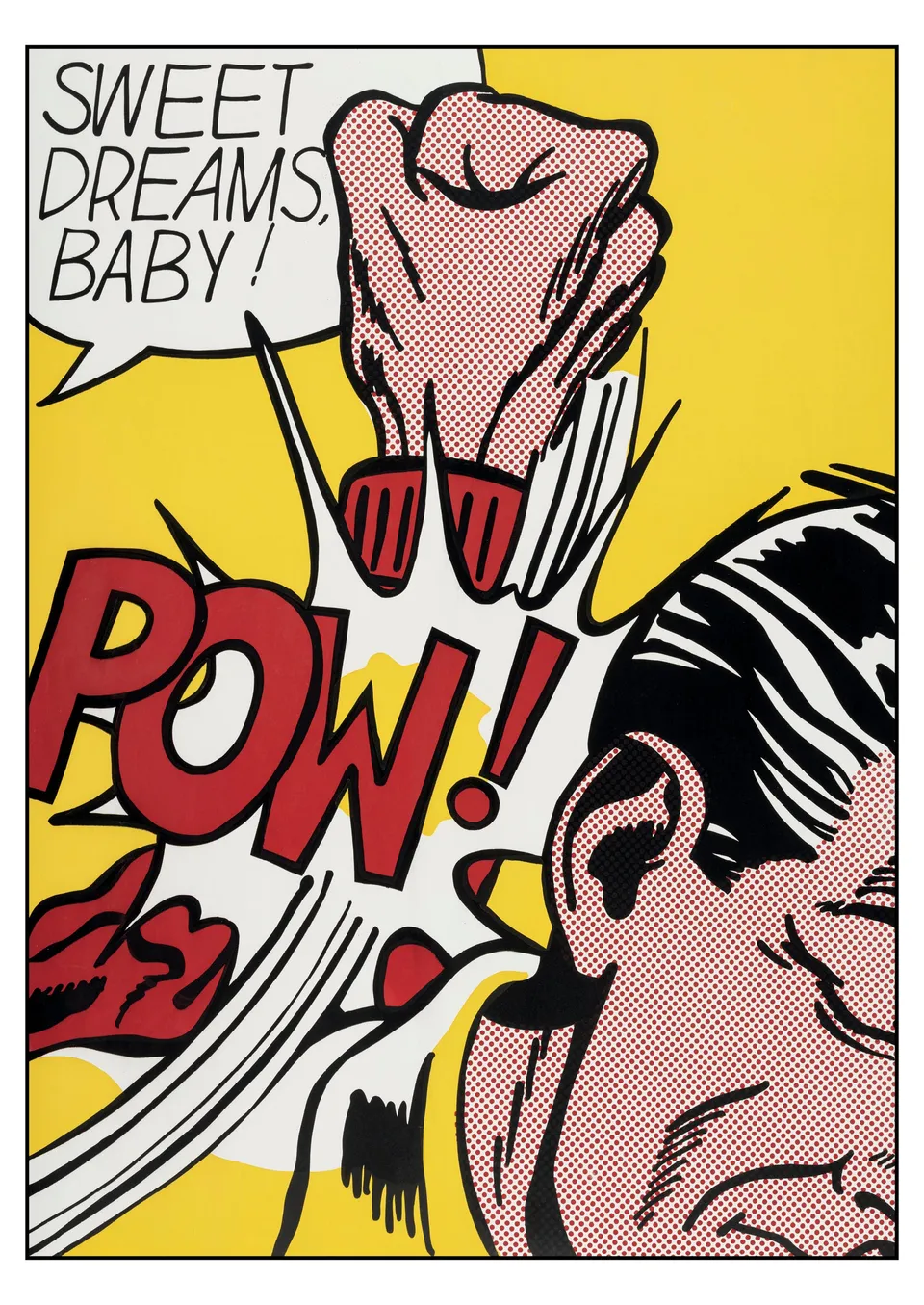 pomegranate-roy-lichtenstein-sweet-dreams-baby-postkarte image 1