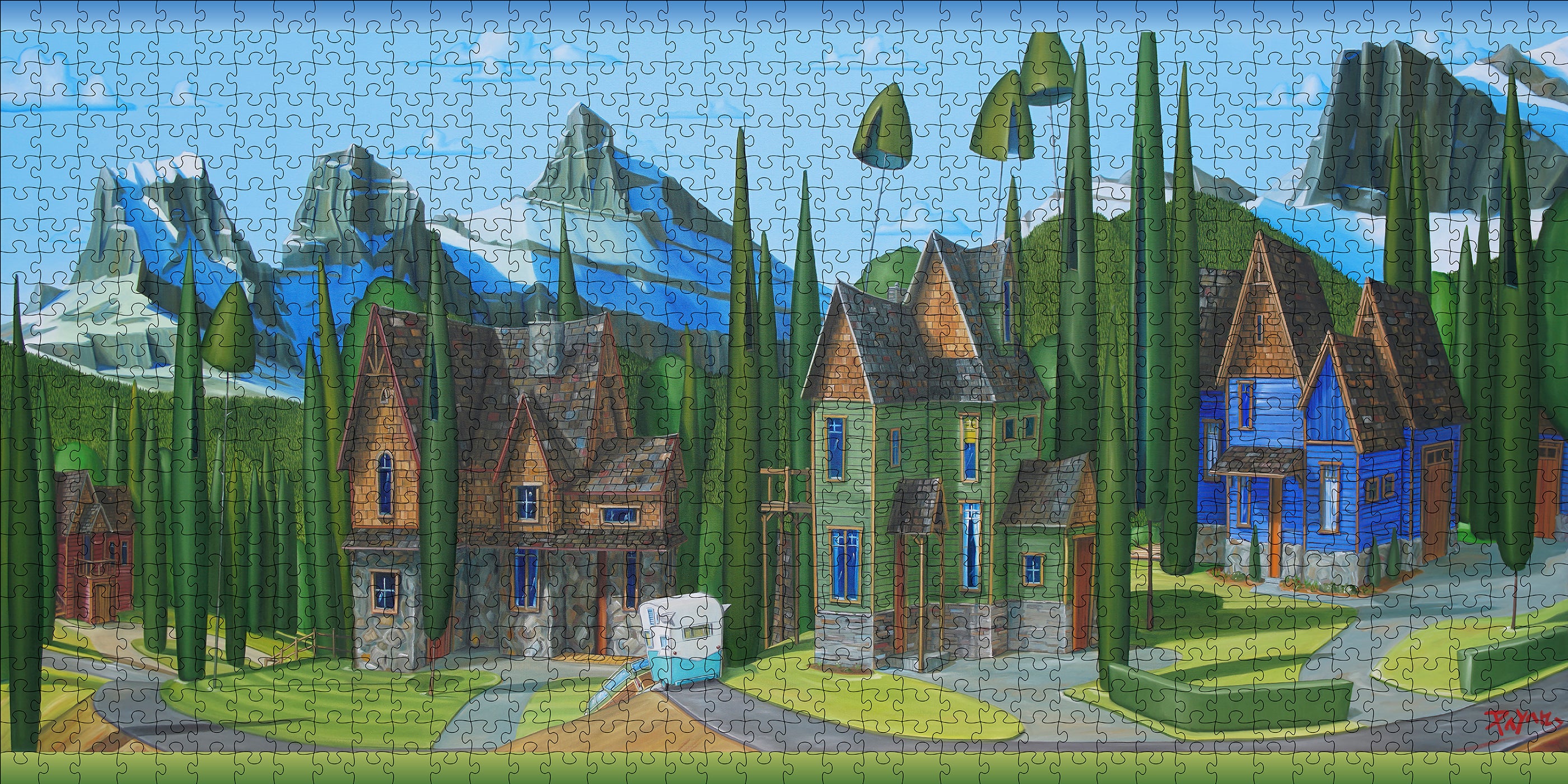 pomegranate-glenn-payan-happy-days-1000-teile-puzzle-landschaft image 2