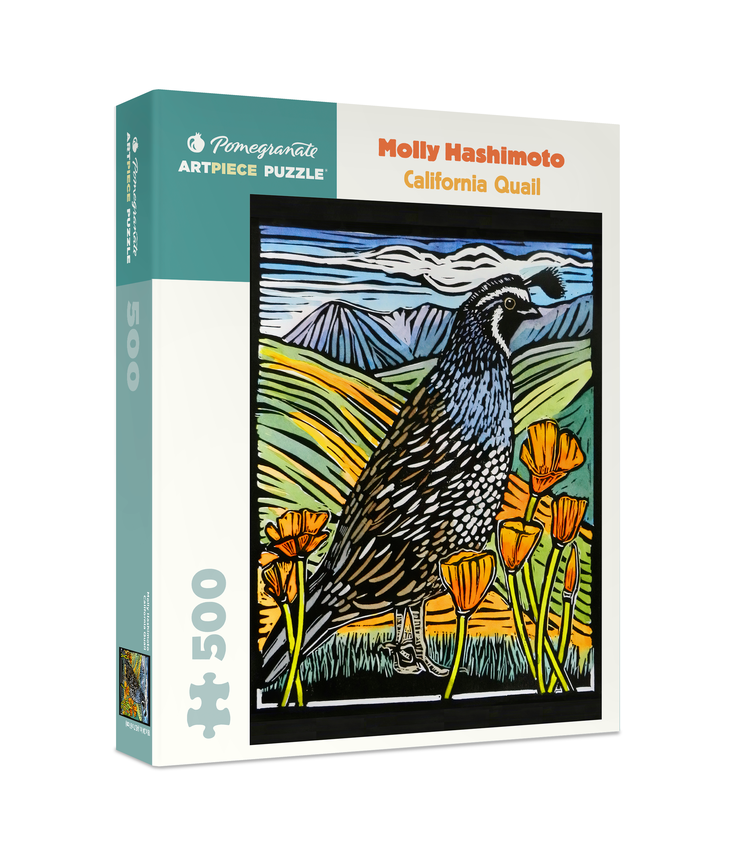 pomegranate-molly-hashimoto-california-quail-puzzle-500-teile-vogel image 1