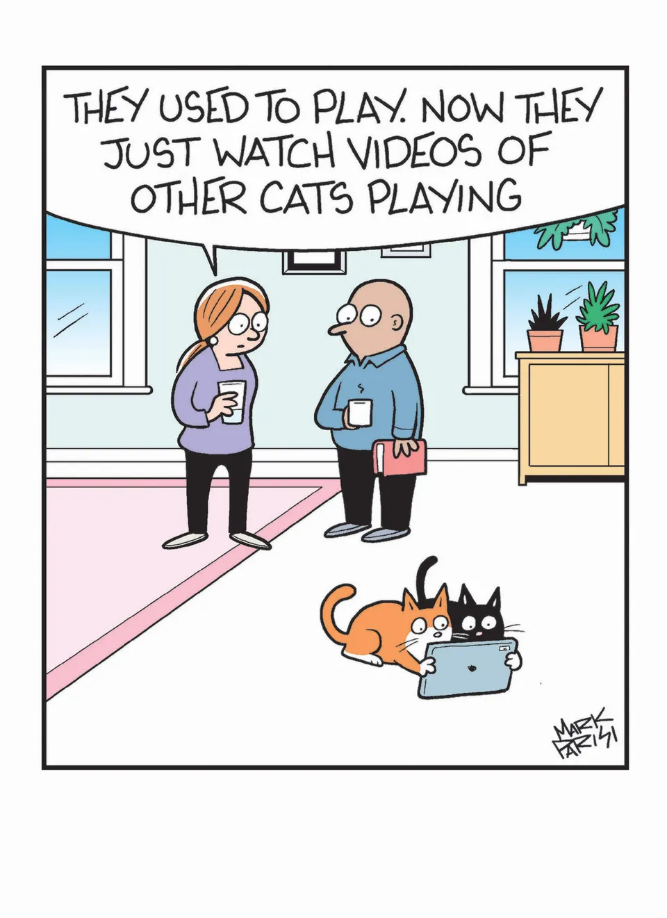 otter-house-off-the-mark-cats-playing-katzenkarte-comic image 1
