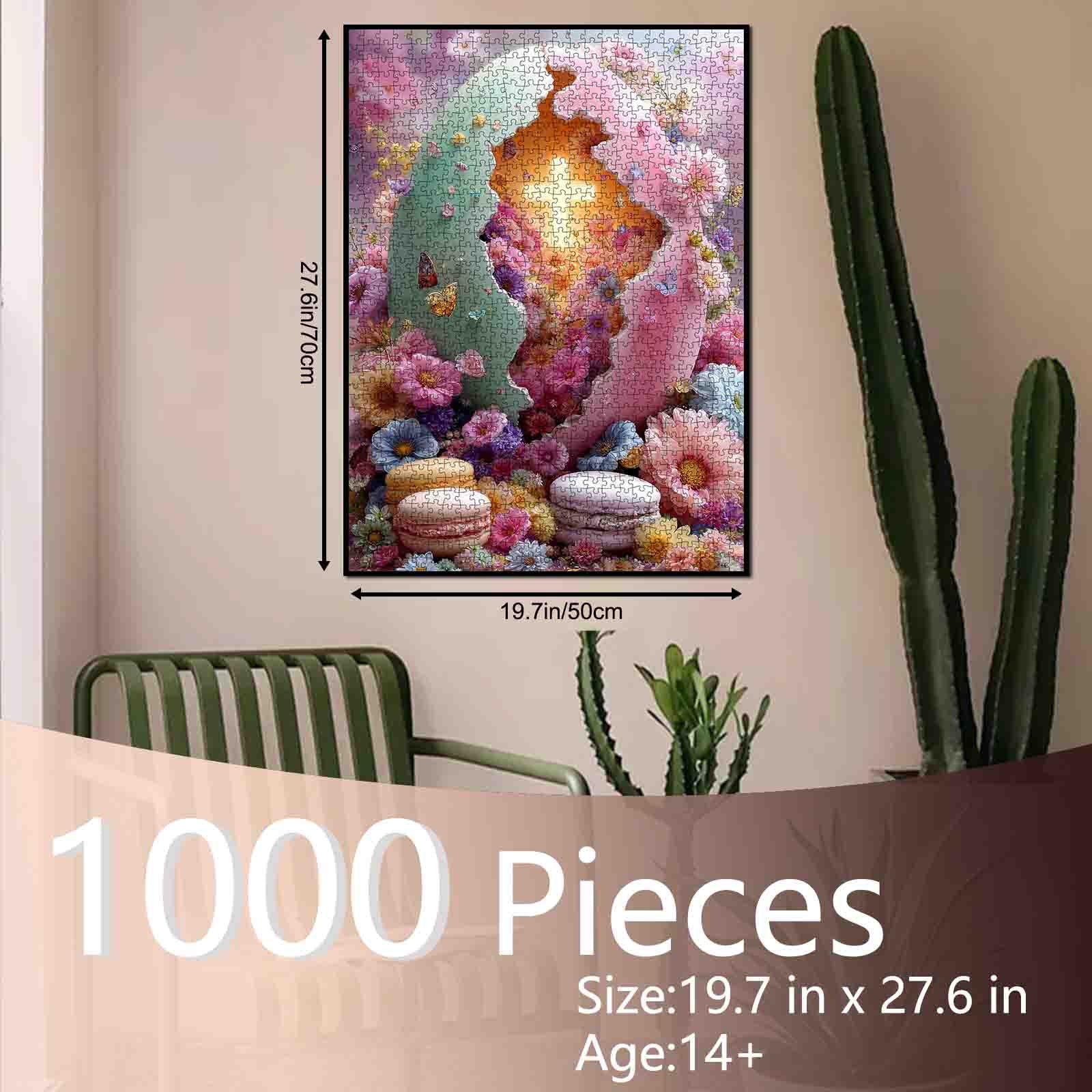 tucocoo-jigsaw-puzzles-floral-easter-bunny-silhouette-dream-puzzle-1000-teile-os image 5