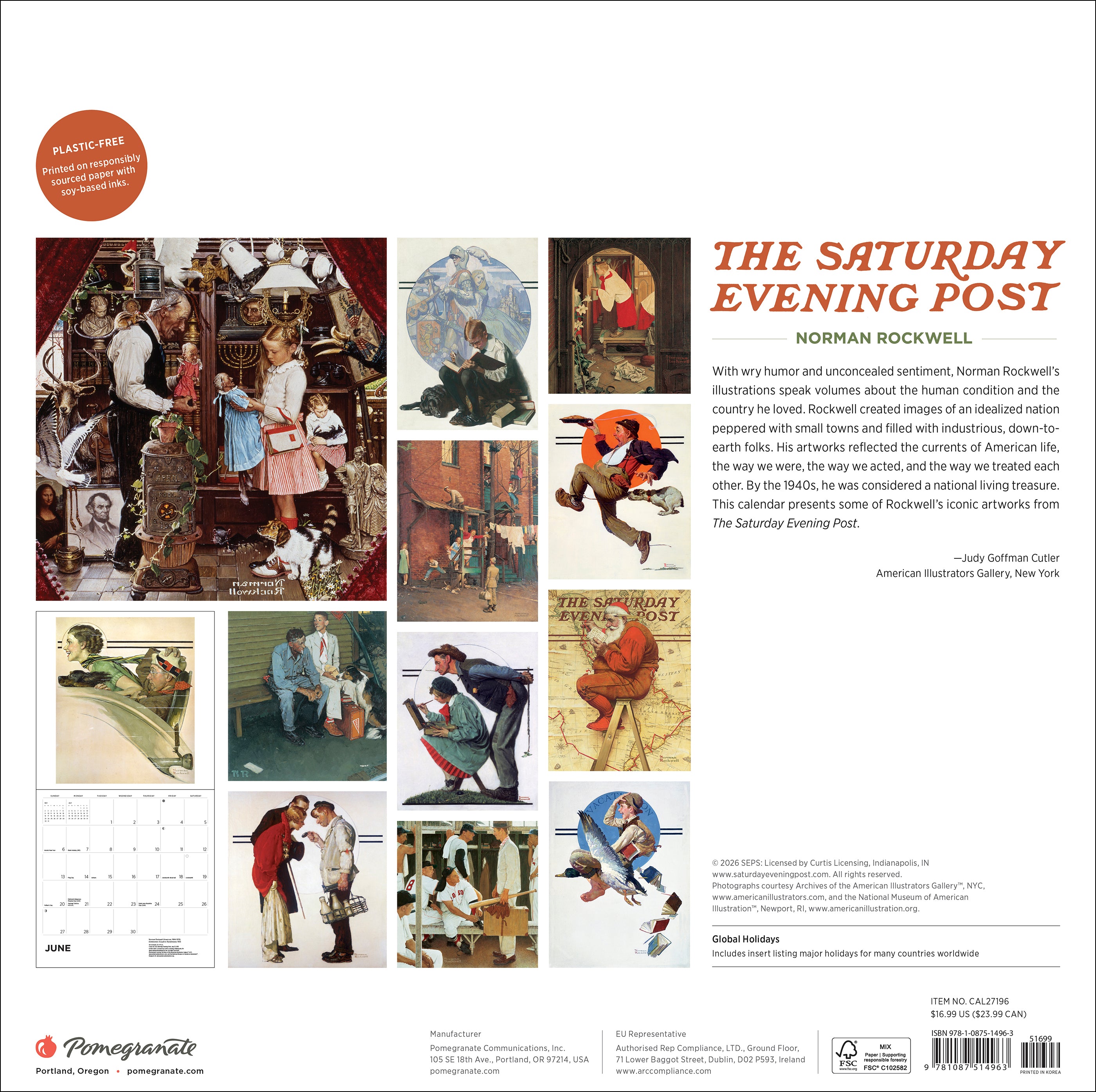 pomegranate-wall-calendar-norman-rockwell-wandkalender-2027-humor image 7
