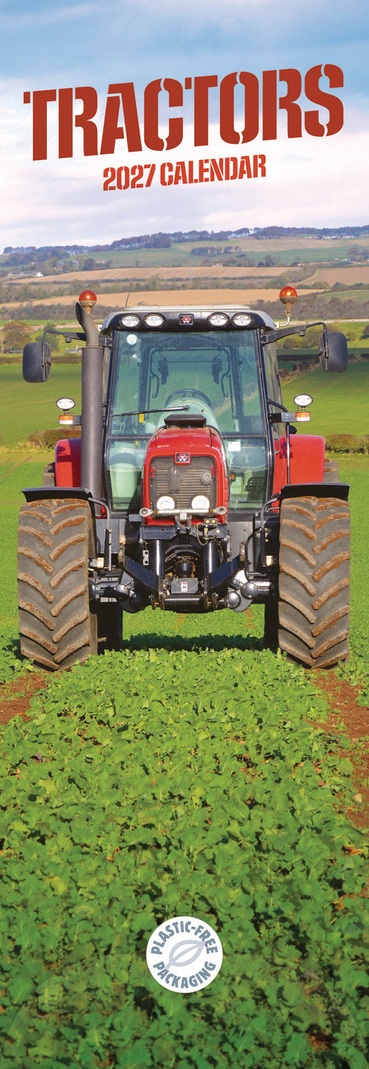 otter-house-tractors-slim-kalender-2027-schmaler-wandkalender image 1