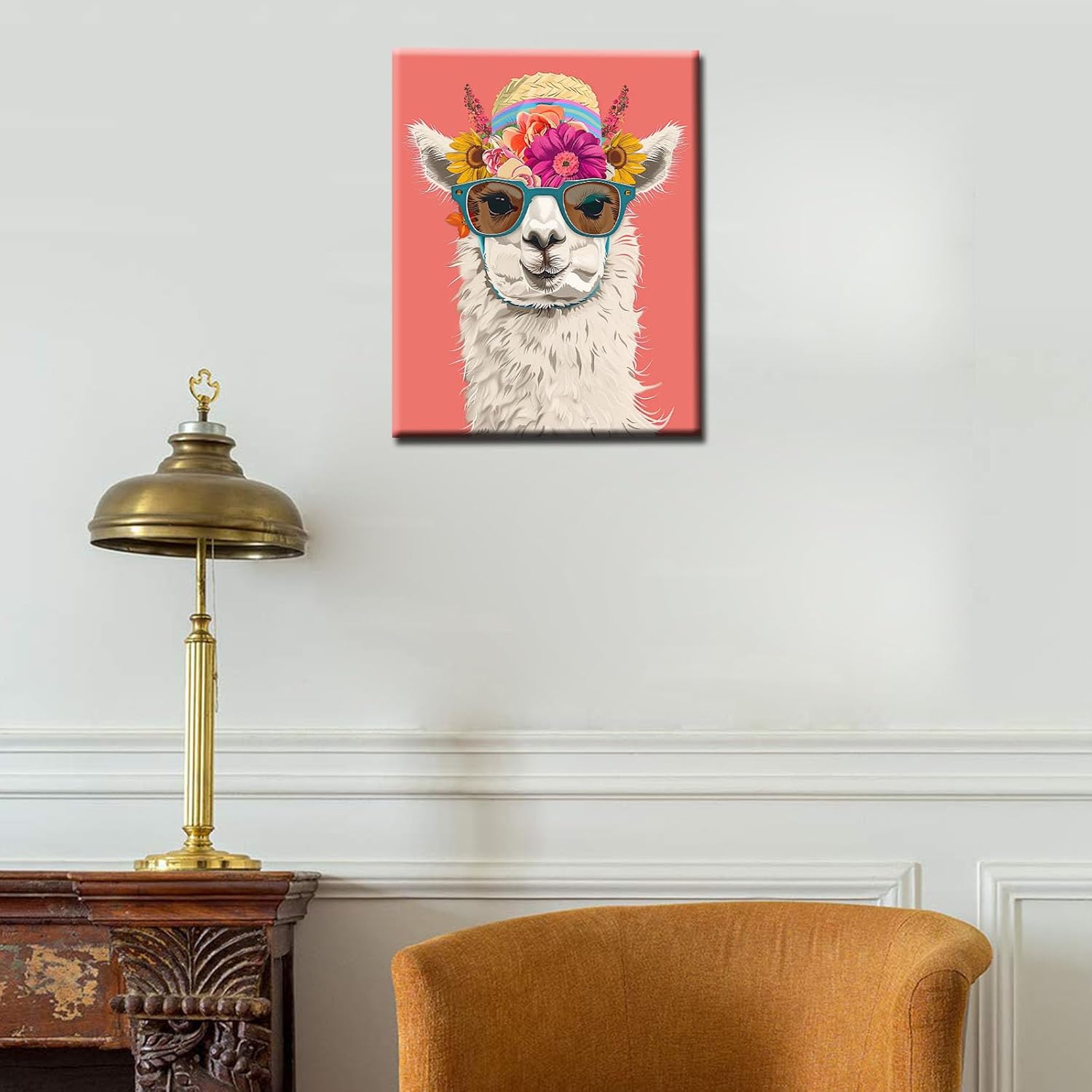 tucocoo-alpaca-with-sunglass-and-hat-malen-nach-zahlen-40x50cm image 3