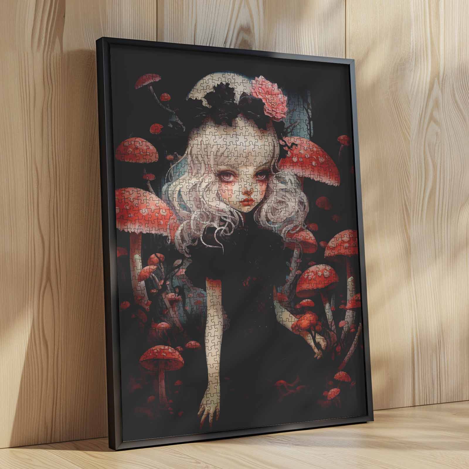 tucocoo-dark-fairy-with-mushrooms-puzzle-1000-teile-gothic image 4