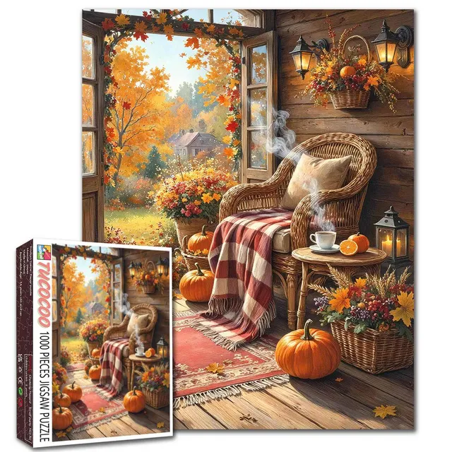 tucocoo-autumn-porch-retreat-puzzle-1000-teile-herbst image 1