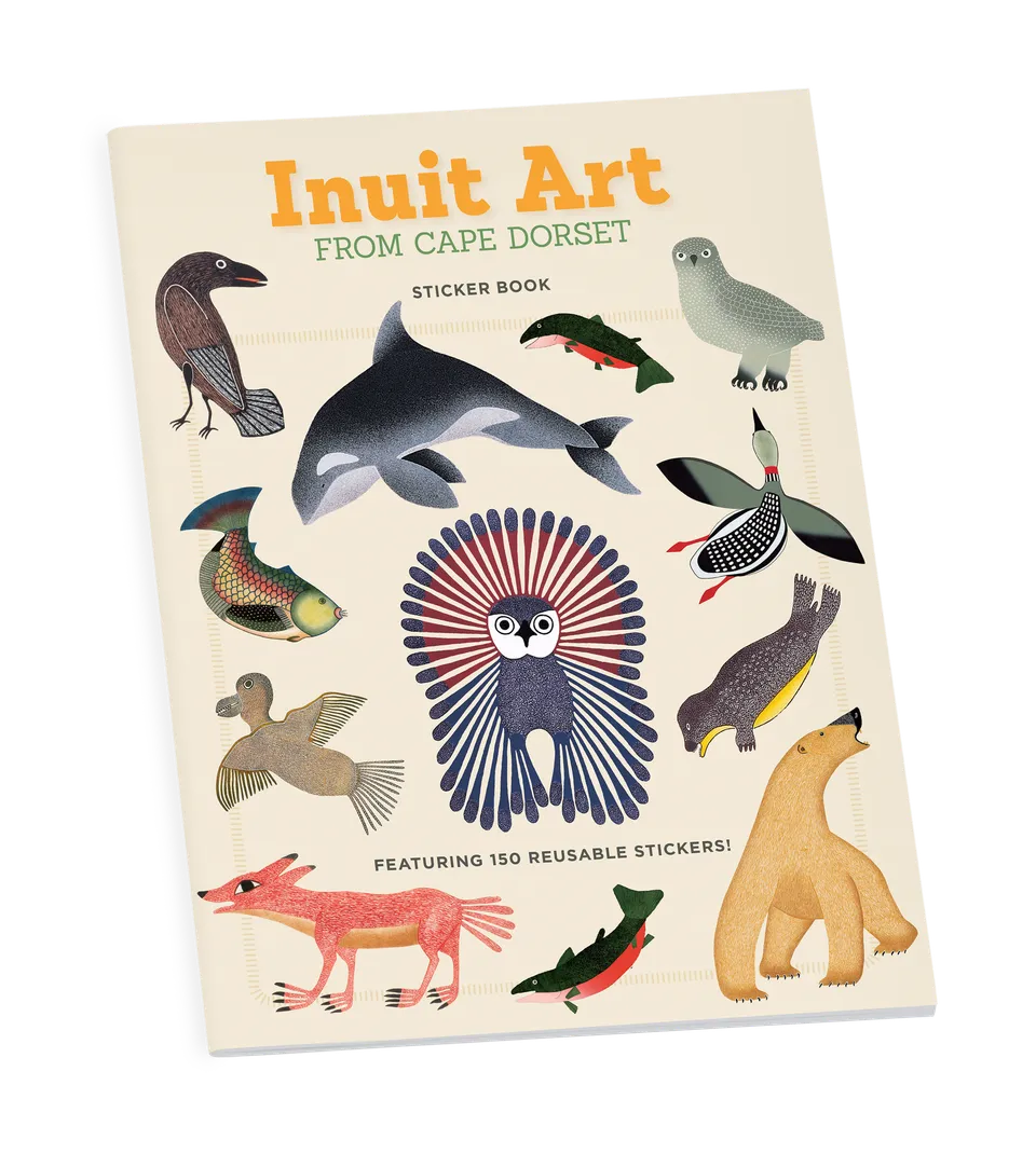 pomegranate-inuit-art-stickerbuch-tiermotive-eule-v-gel image 1