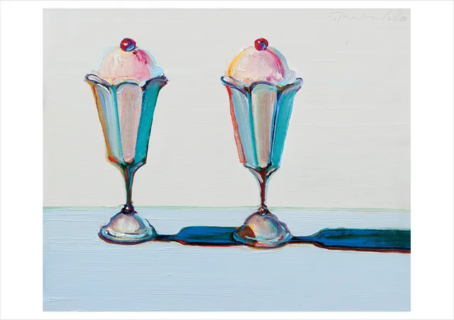 pomegranate-wayne-thiebaud-tulip-sundaes-klappkarte-blanko-einzelkarte image 1
