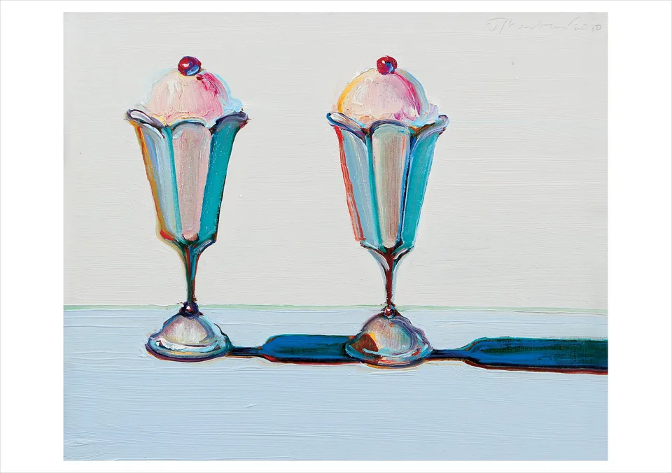 pomegranate-wayne-thiebaud-tulip-sundaes-klappkarte-blanko-einzelkarte image 1