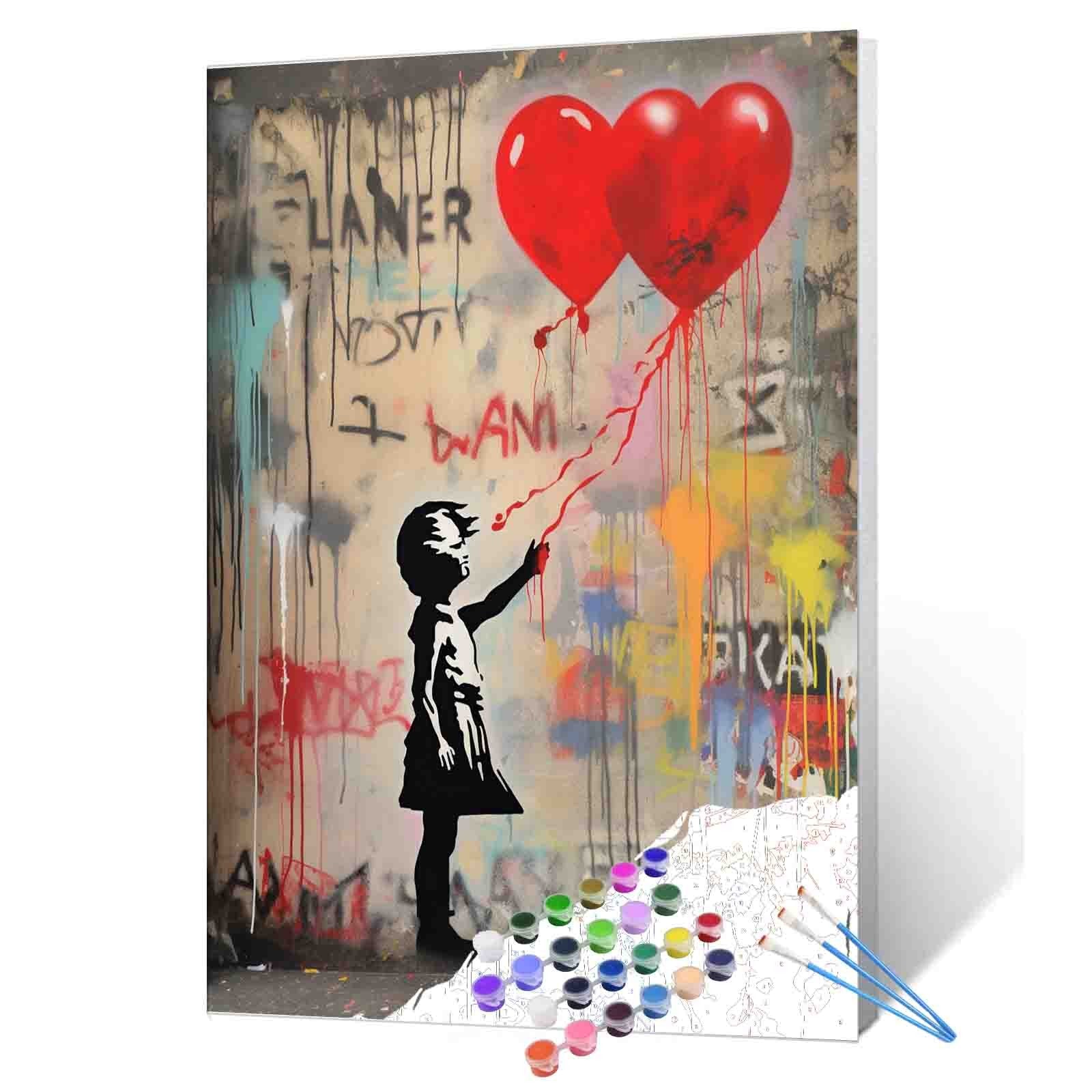 tucocoo-girl-with-two-heart-balloons-malen-nach-zahlen-40x50 image 1