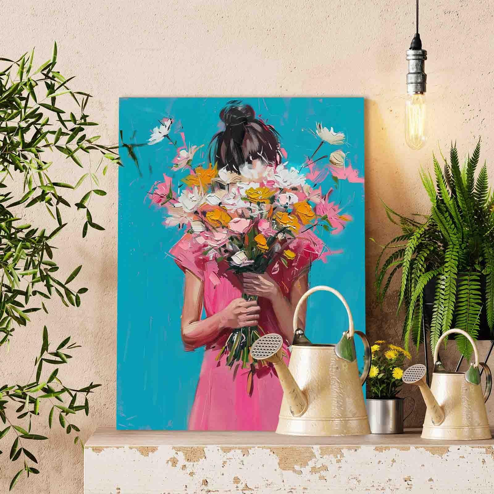 tucocoo-girl-in-pink-holding-flowers-malen-nach-zahlen-40x50-ohne-rahmen image 2