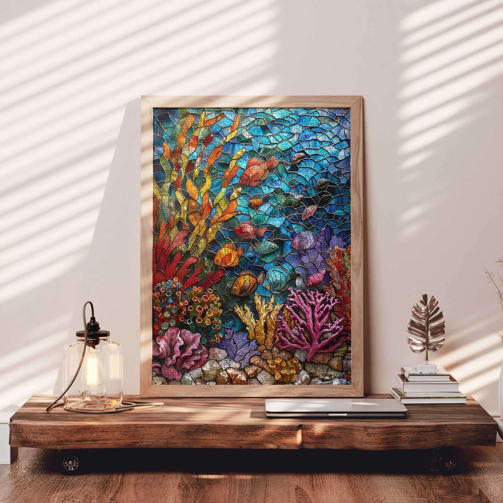 tucocoo-jigsaw-puzzles-underwater-world-stained-glass-puzzle-1000-teile image 3