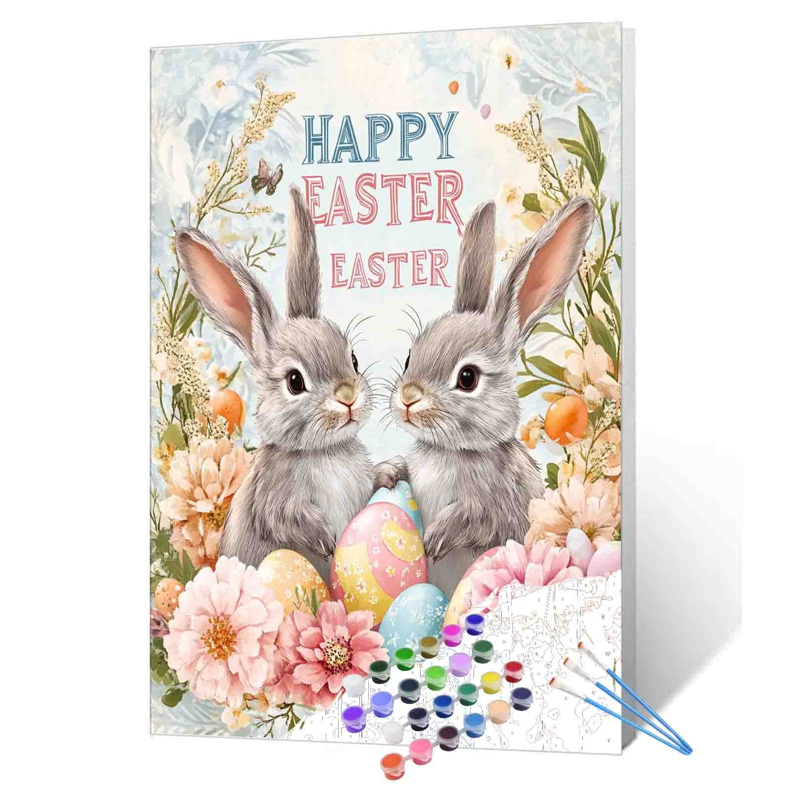 tucocoo-easter-bunnies-and-blossoms-malen-nach-zahlen-40x50-ohne-rahmen image 1