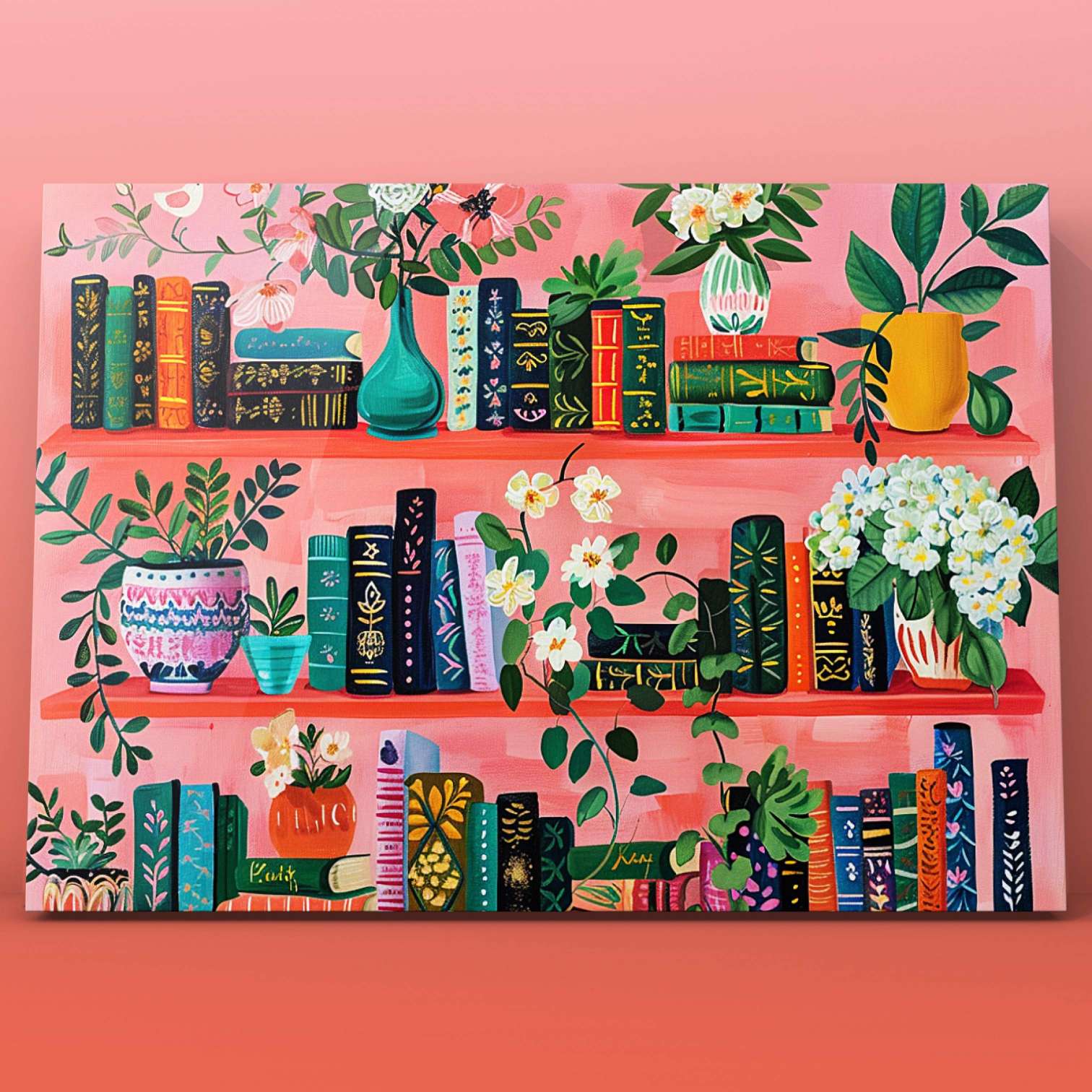 tucocoo-pink-shelves-flowers-malen-nach-zahlen-40x50-ohne-rahmen image 2