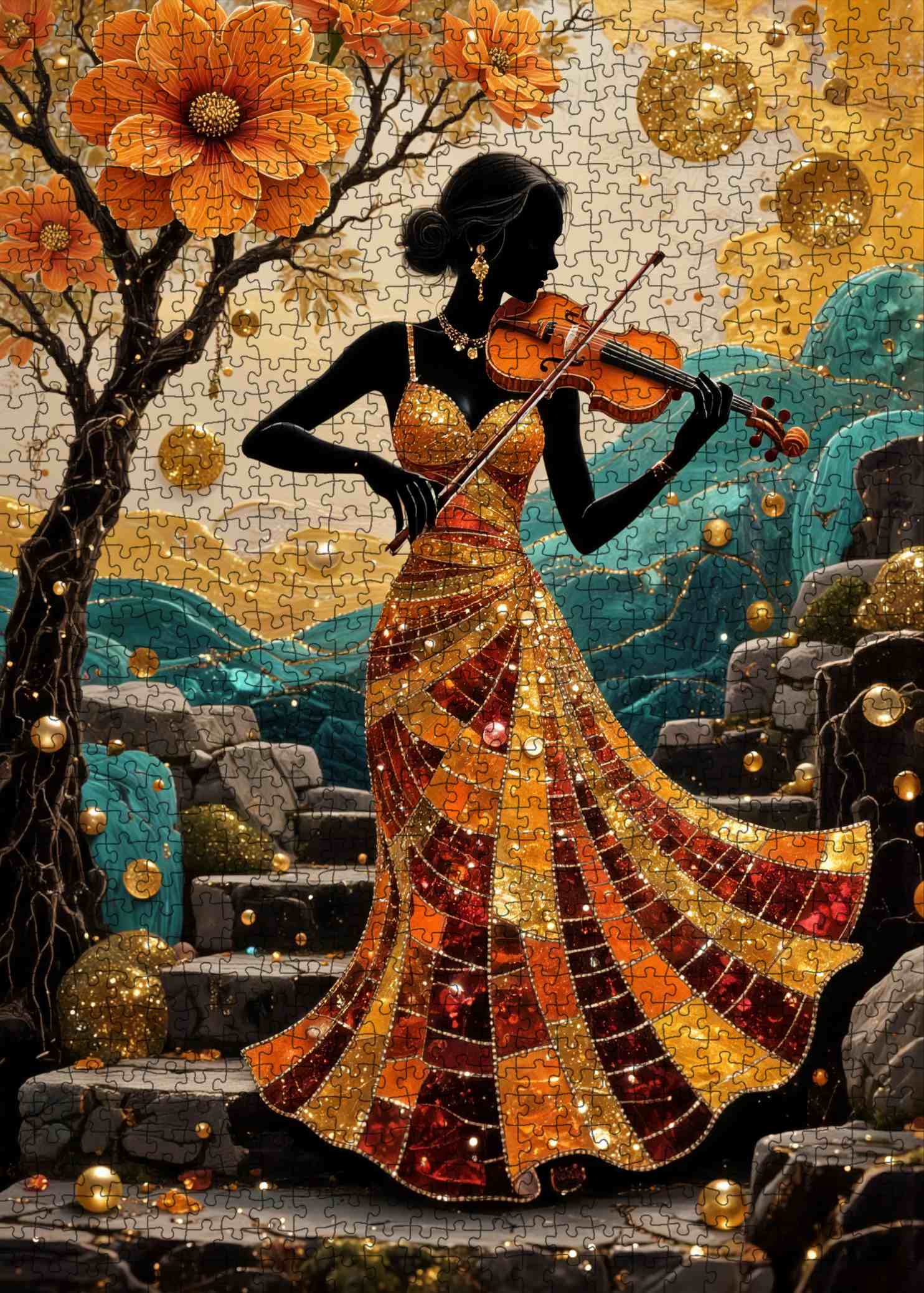 tucocoo-jigsaw-puzzles-golden-autumn-violin-serenade-puzzle-1000-teile image 2