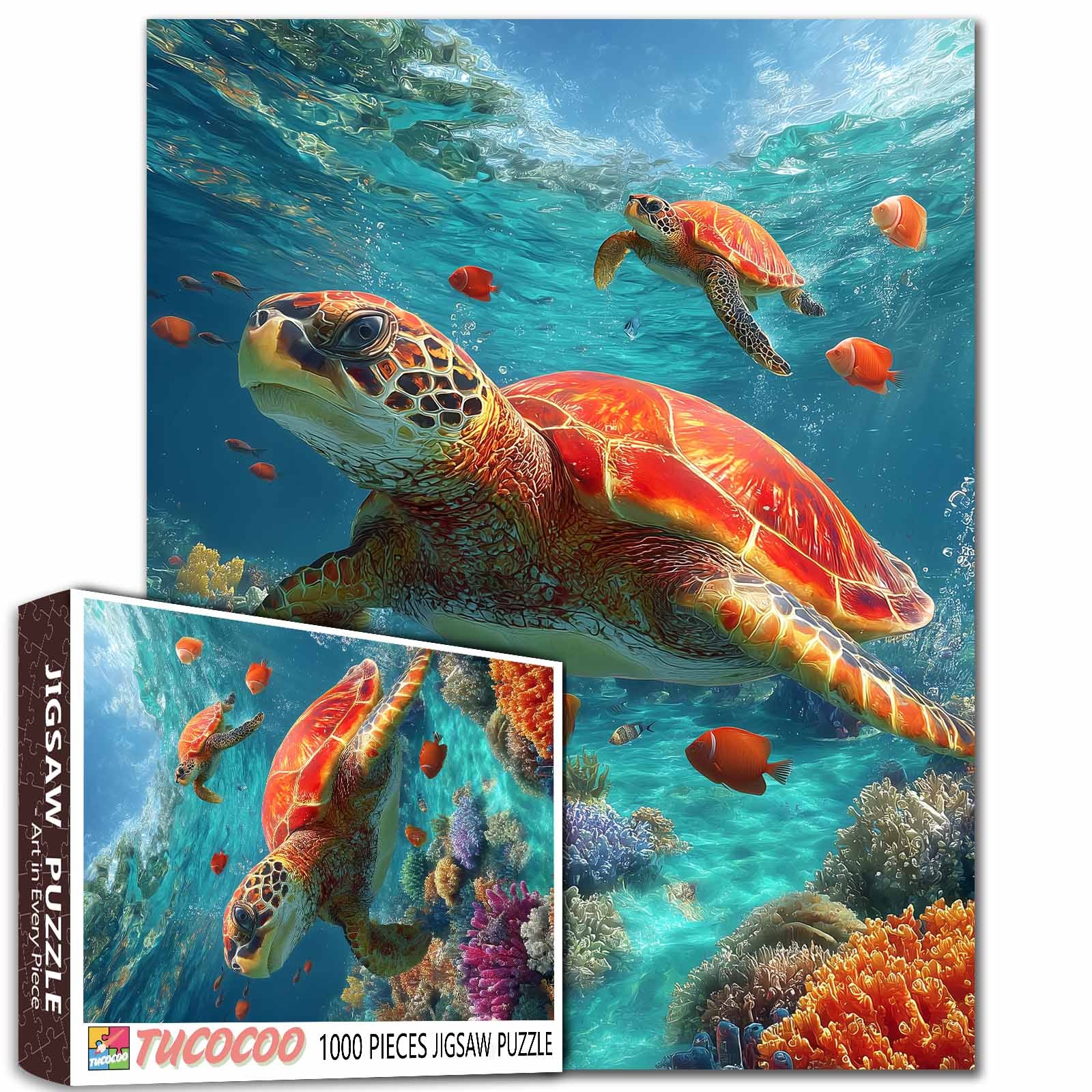 tucocoo-ocean-turtle-paradise-puzzle-1000-teile-meer image 1