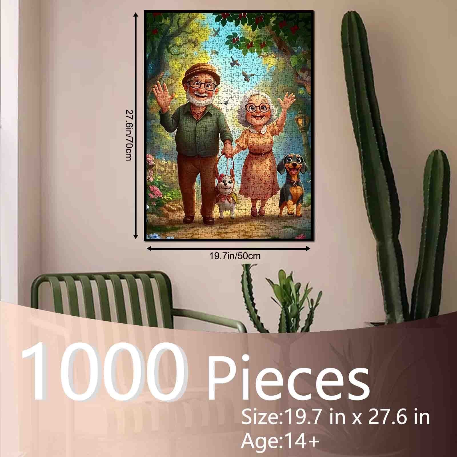 tucocoo-elderly-couple-walking-dogs-puzzle-1000-teile-paar image 5