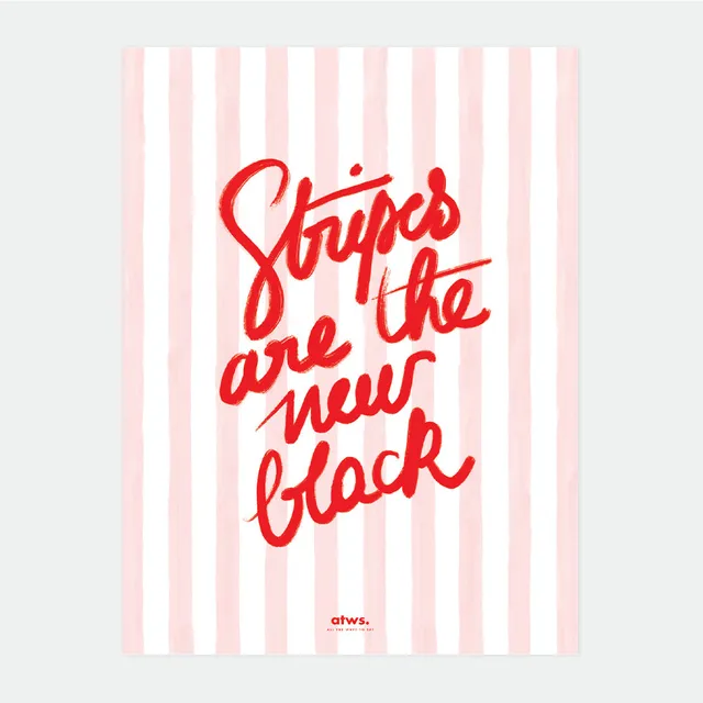 all-the-ways-to-say-stripe-new-black-poster-50-x-70-cm-rosa image 1