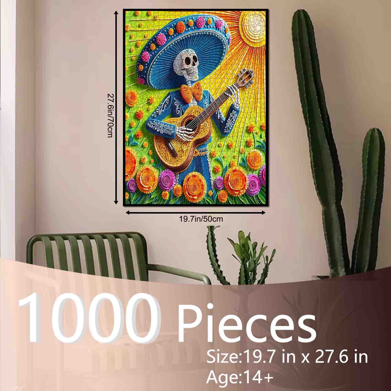 tucocoo-fiesta-skeleton-guitarist-puzzle-1000-teile-mexiko image 5