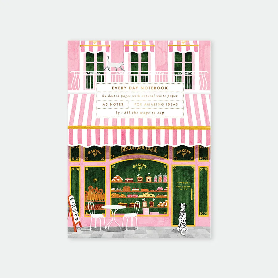 all-the-ways-to-say-bakery-notizbuch-a5-goldfolie image 1