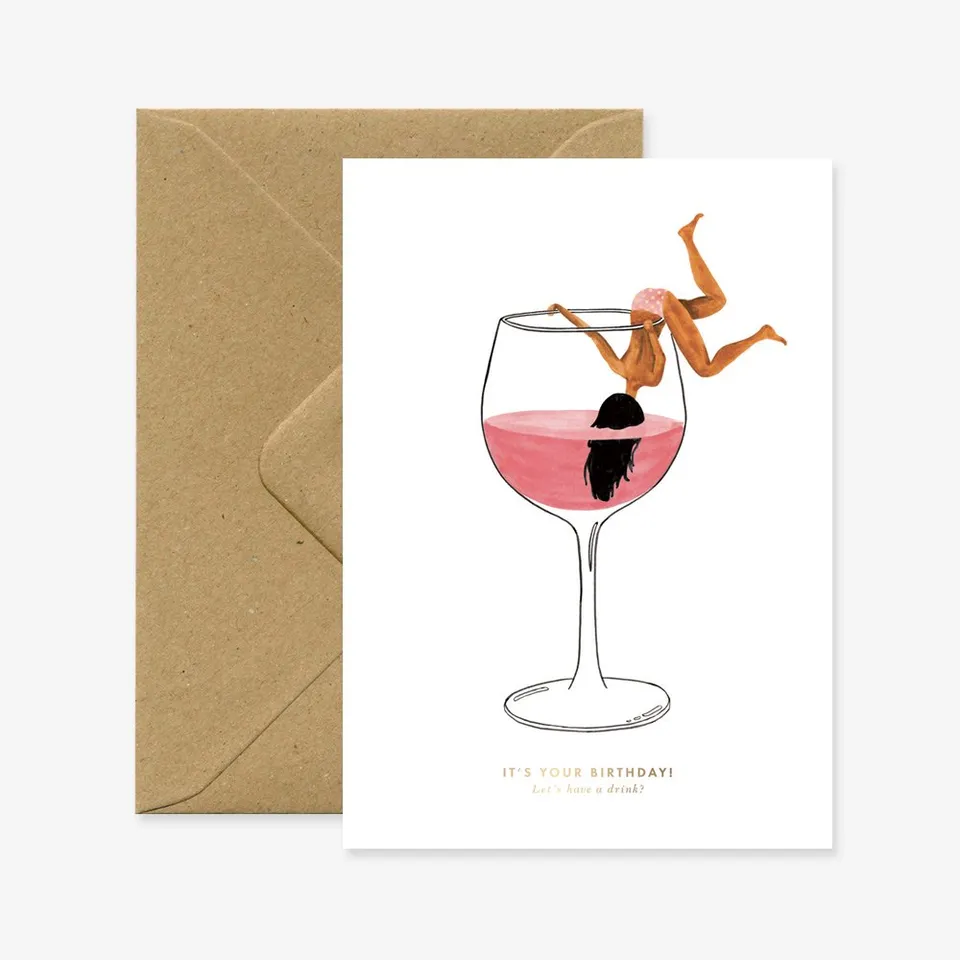 all-the-ways-to-say-just-one-drink-audio-geburtstagskarte image 1