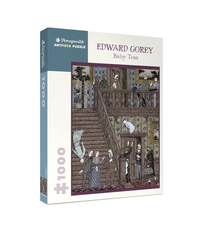 pomegranate-edward-gorey-baby-toss-puzzle-1000-teile-humor image 1