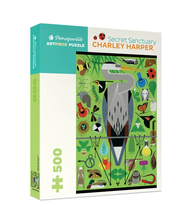 pomegranate-charley-harper-secret-sanctuary-puzzle-500-teile image 1