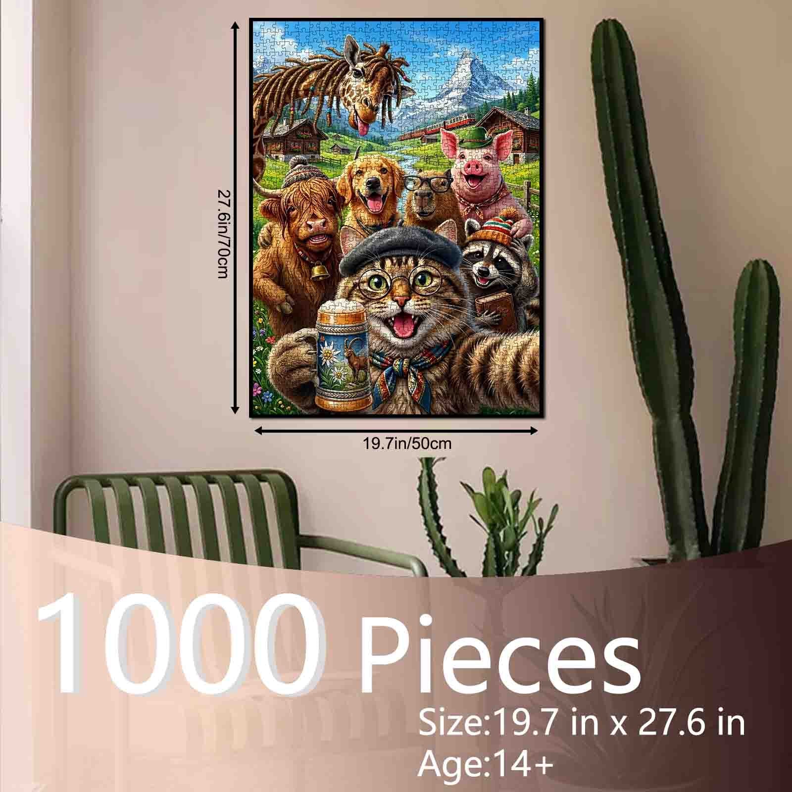tucocoo-jigsaw-funny-alpine-animal-selfie-puzzle-1000-teile-tiere image 5