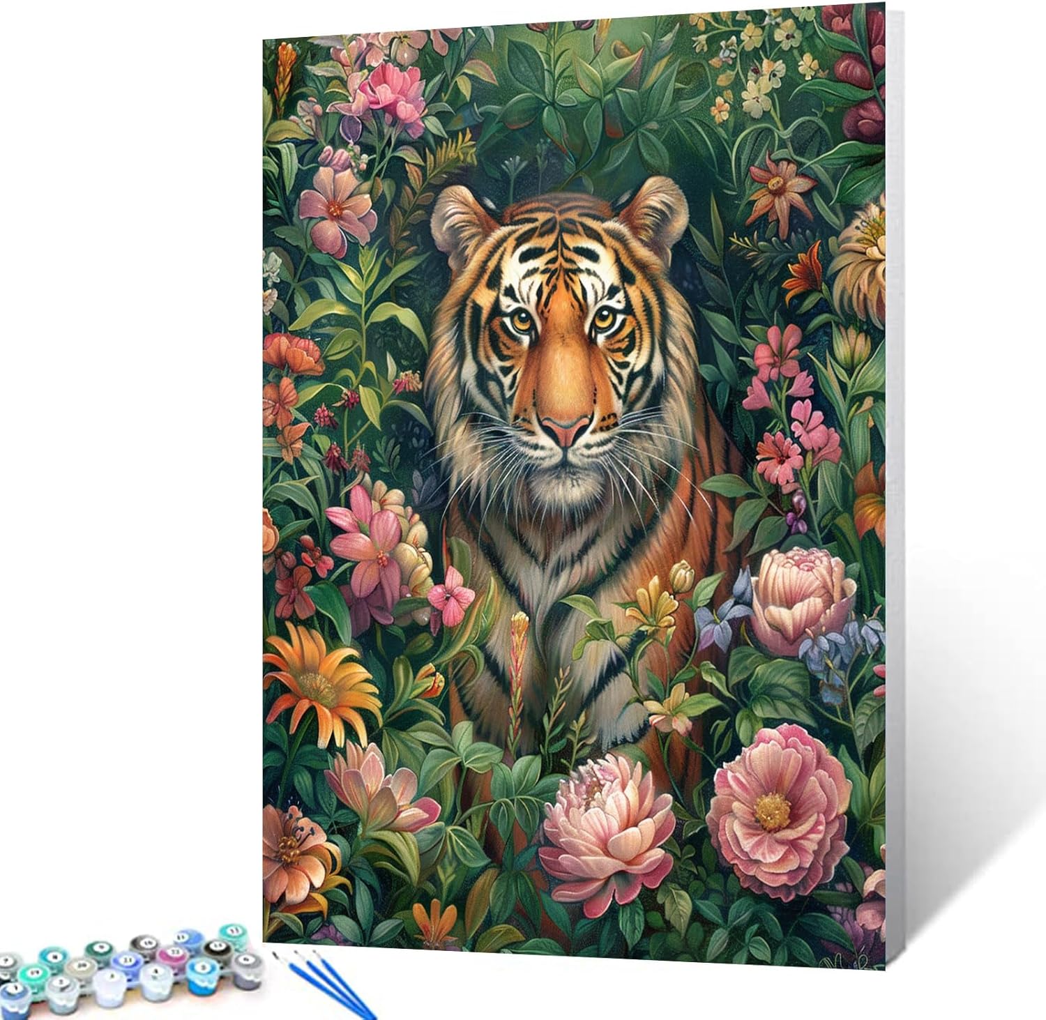 tucocoo-floral-tiger-malen-nach-zahlen-40x50cm-ohne-rahmen image 1