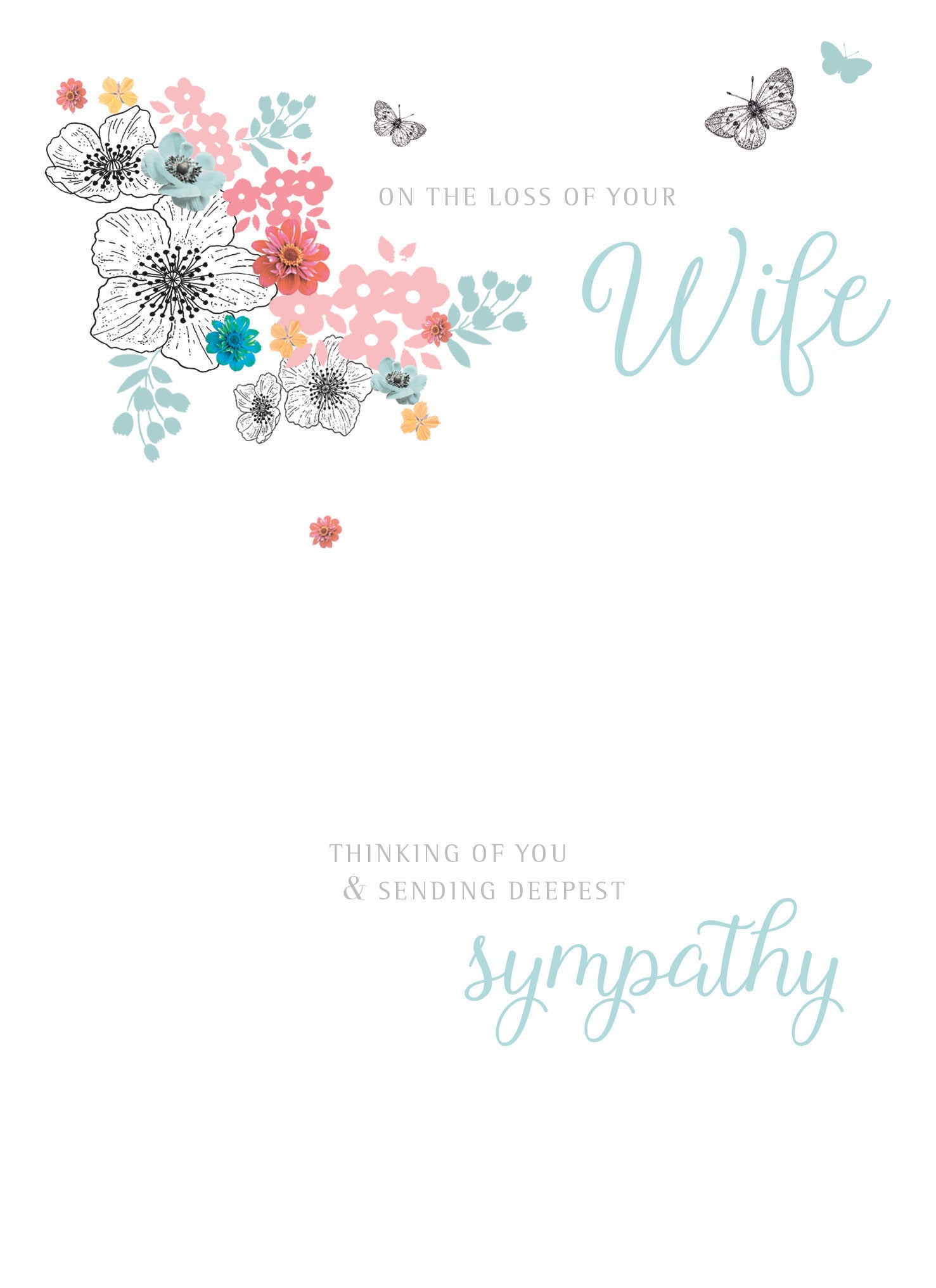otter-house-sympathy-trauerkarte-loss-of-wife-blumen image 1