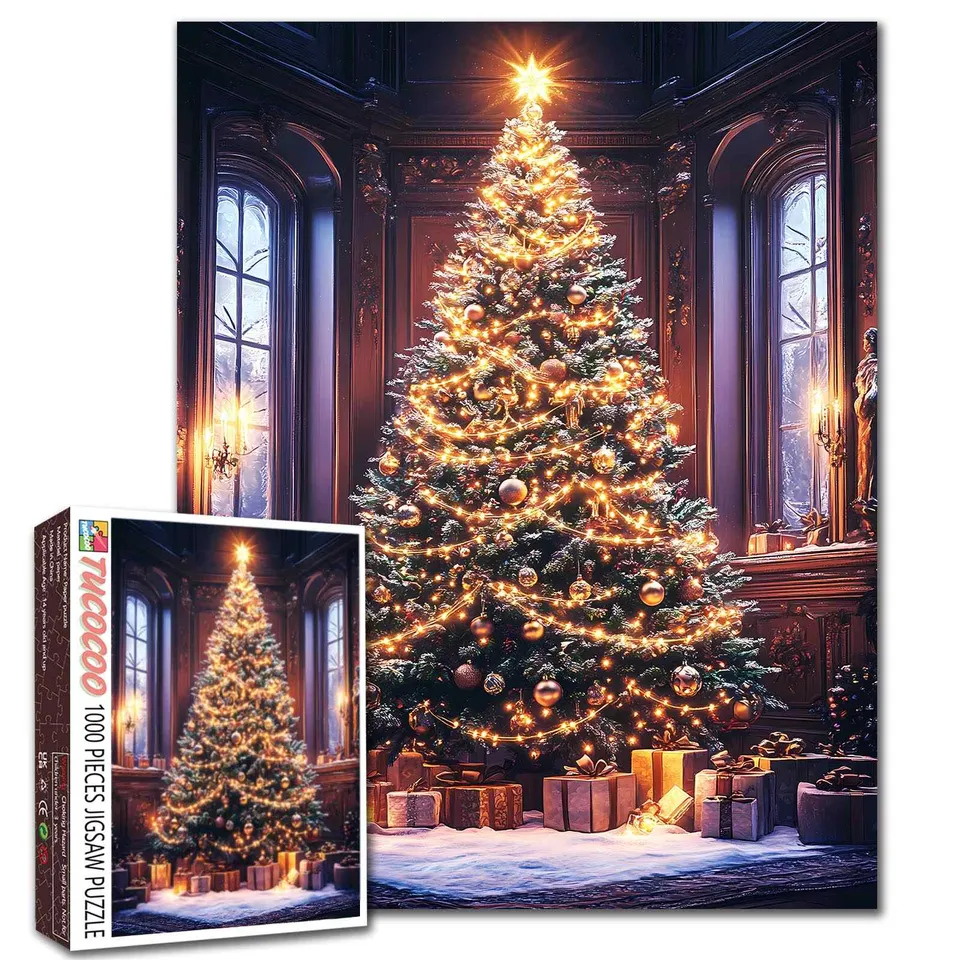 tucocoo-jigsaw-puzzles-golden-glow-puzzle-1000-teile-weihnachten image 1