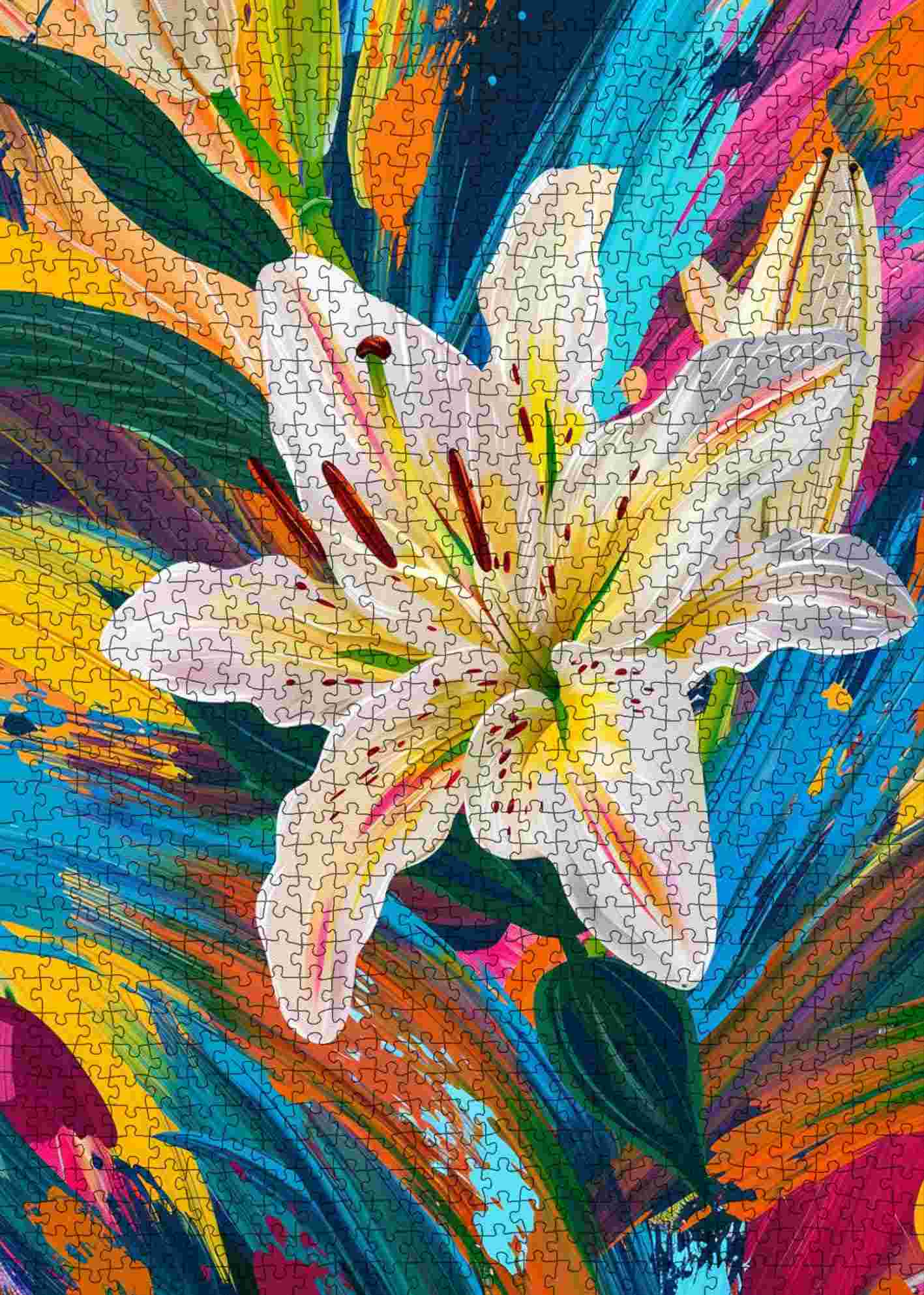 tucocoo-vivid-lily-bloom-puzzle-1000-teile-blumen-stillleben image 2