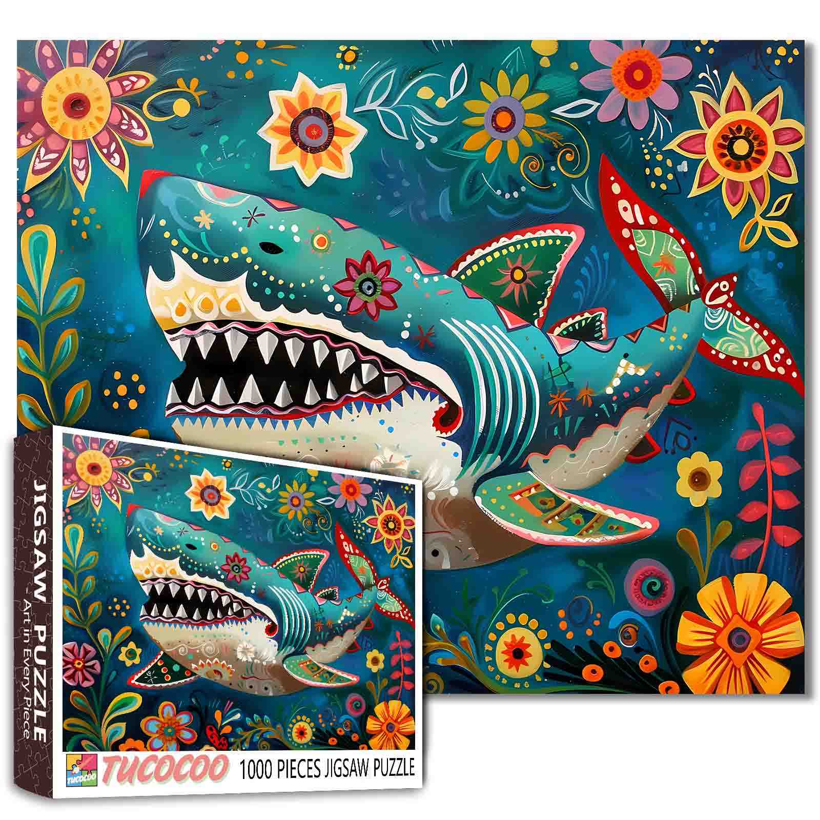 tucocoo-fierce-shark-puzzle-1000-teile-hai-meerestiere image 1