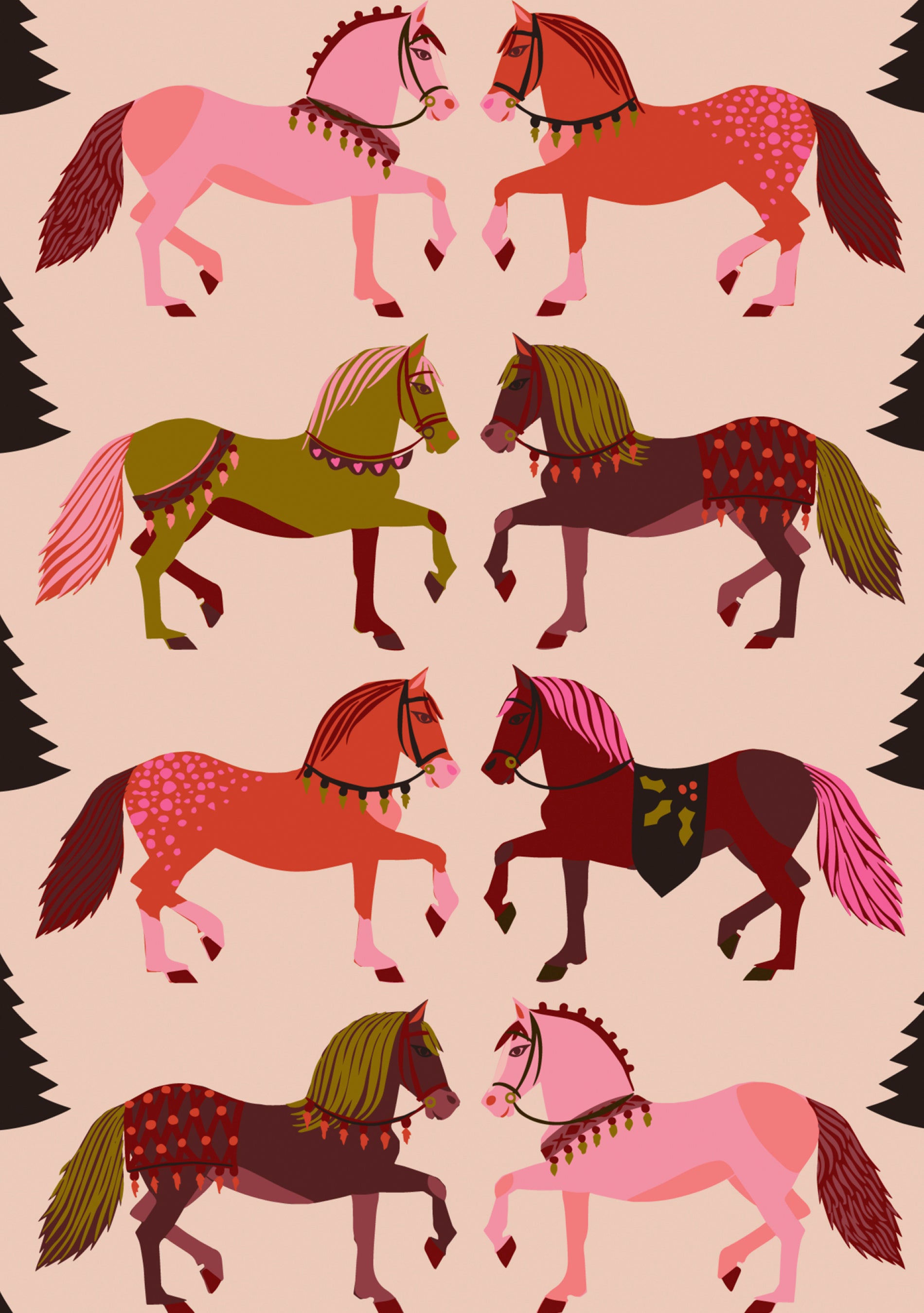 pomegranate-blairstone-weihnachtskarten-holiday-horses image 2