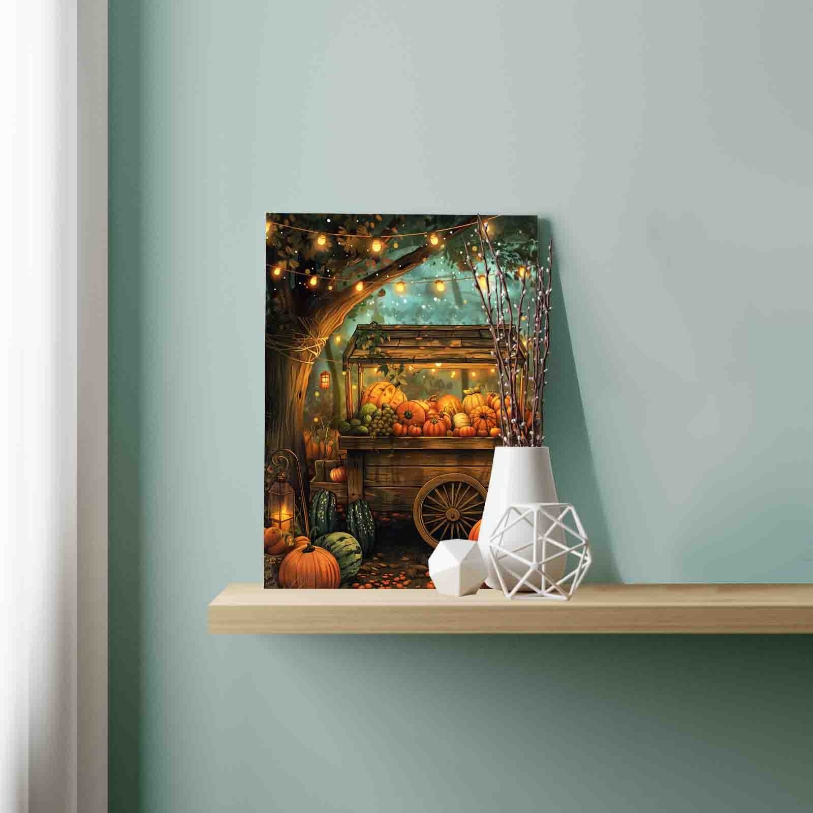 tucocoo-paint-by-numbers-autumn-pumpkin-cart-malset-40x50-cm image 3