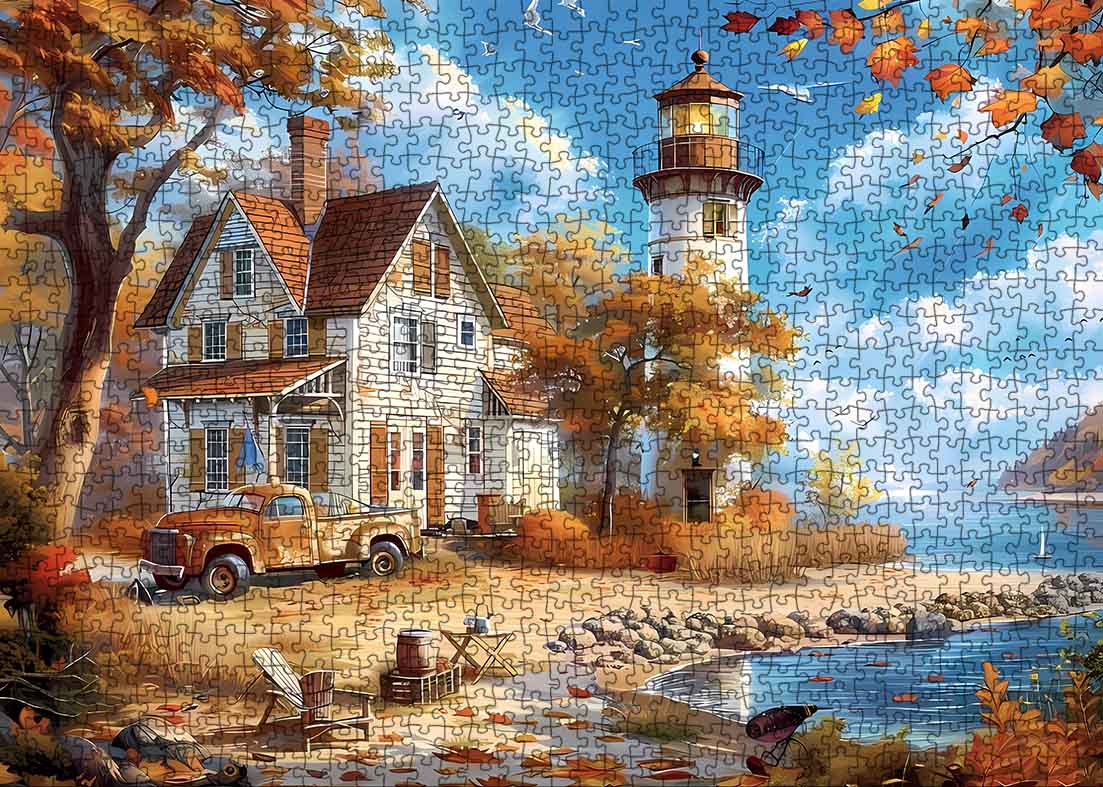 tucocoo-cabin-on-the-coast-in-autumn-puzzle-1000-teile-herbst image 2