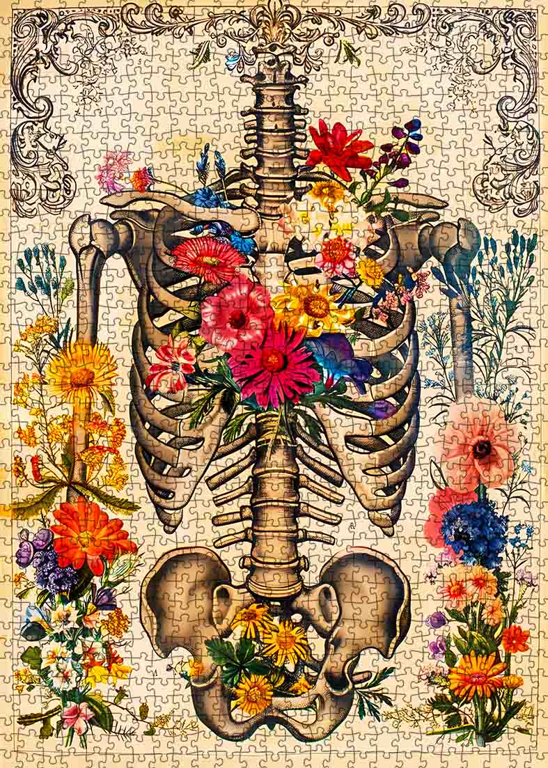 tucocoo-jigsaw-puzzles-floral-skeleton-puzzle-1000-teile image 2