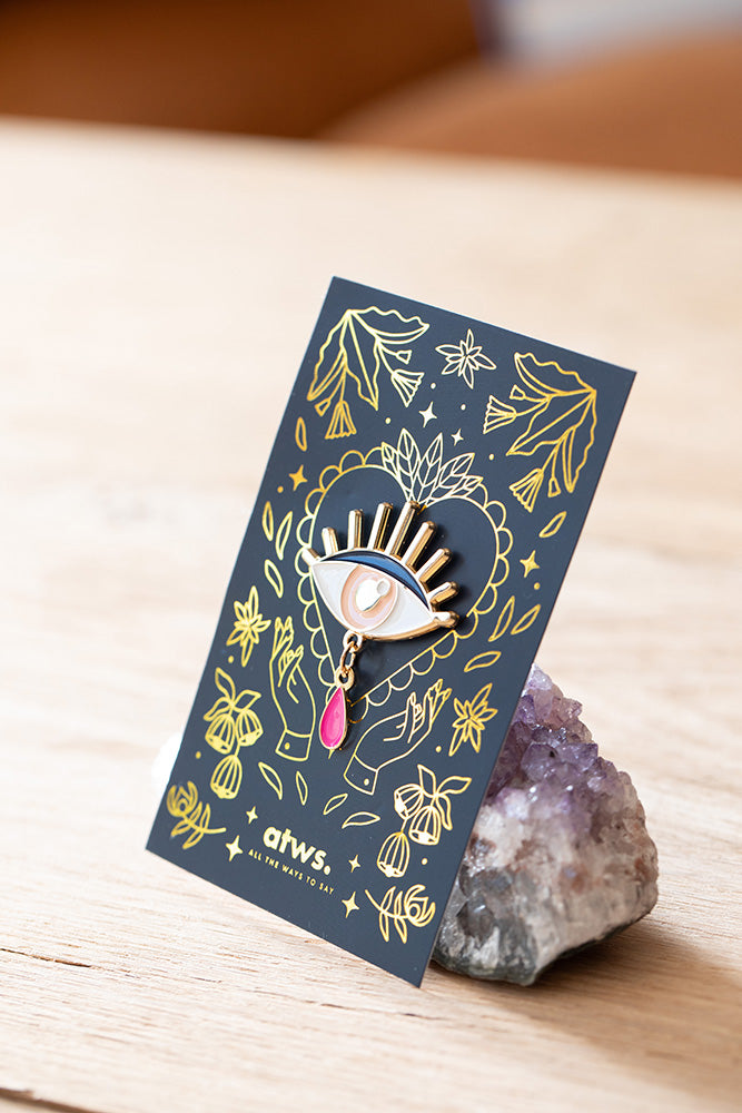 all-the-ways-to-say-teardrop-eye-xl-pin-auge-pink image 2