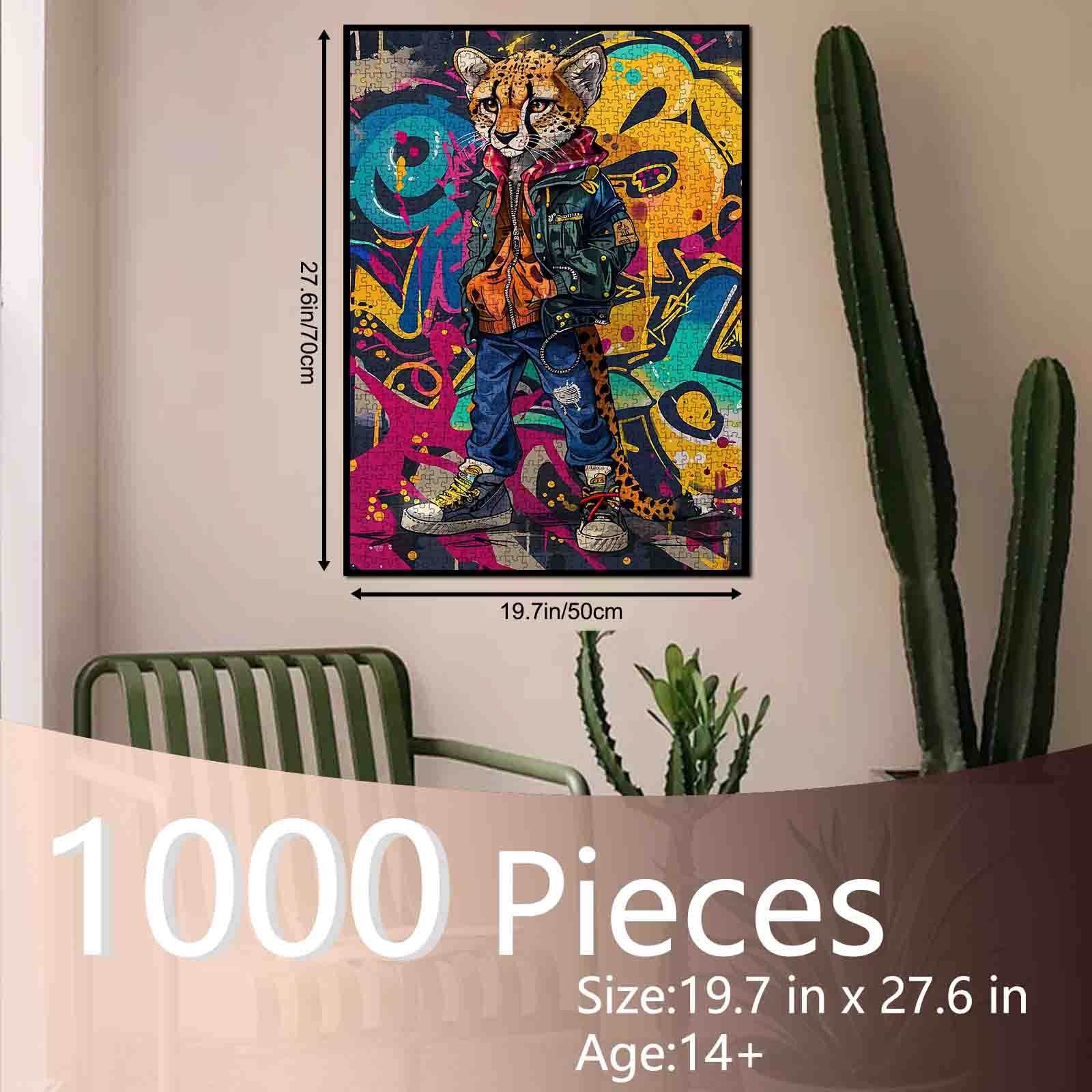 tucocoo-graffiti-cheetah-puzzle-1000-teile-gepard image 5