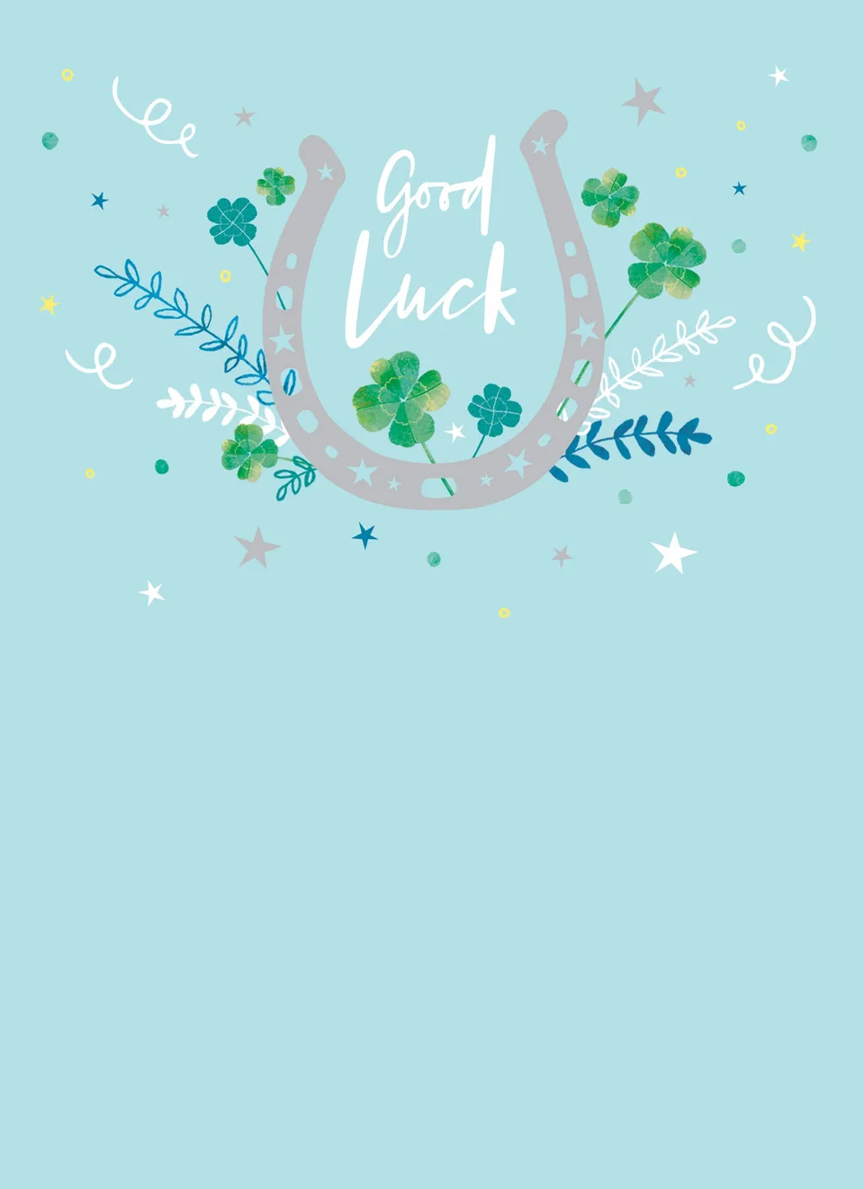 otter-house-good-luck-horseshoe-gru-karte-hufeisen-blumen image 1