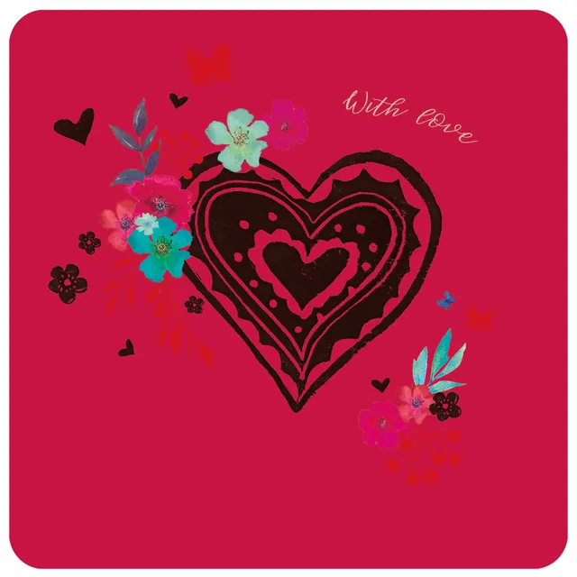otter-house-brush-ink-love-heart-grusskarte-blumen image 1